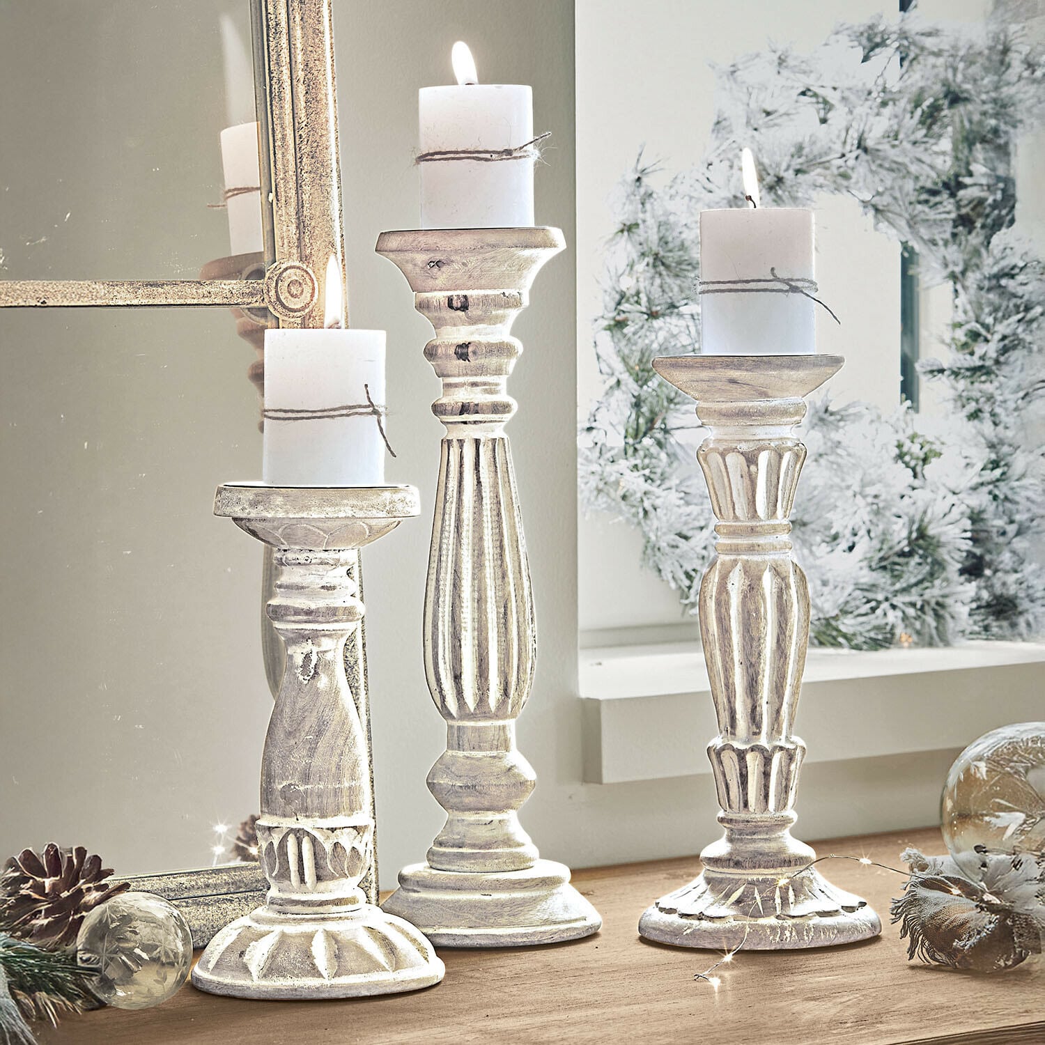 Kerzenständer 3er Set Folligny