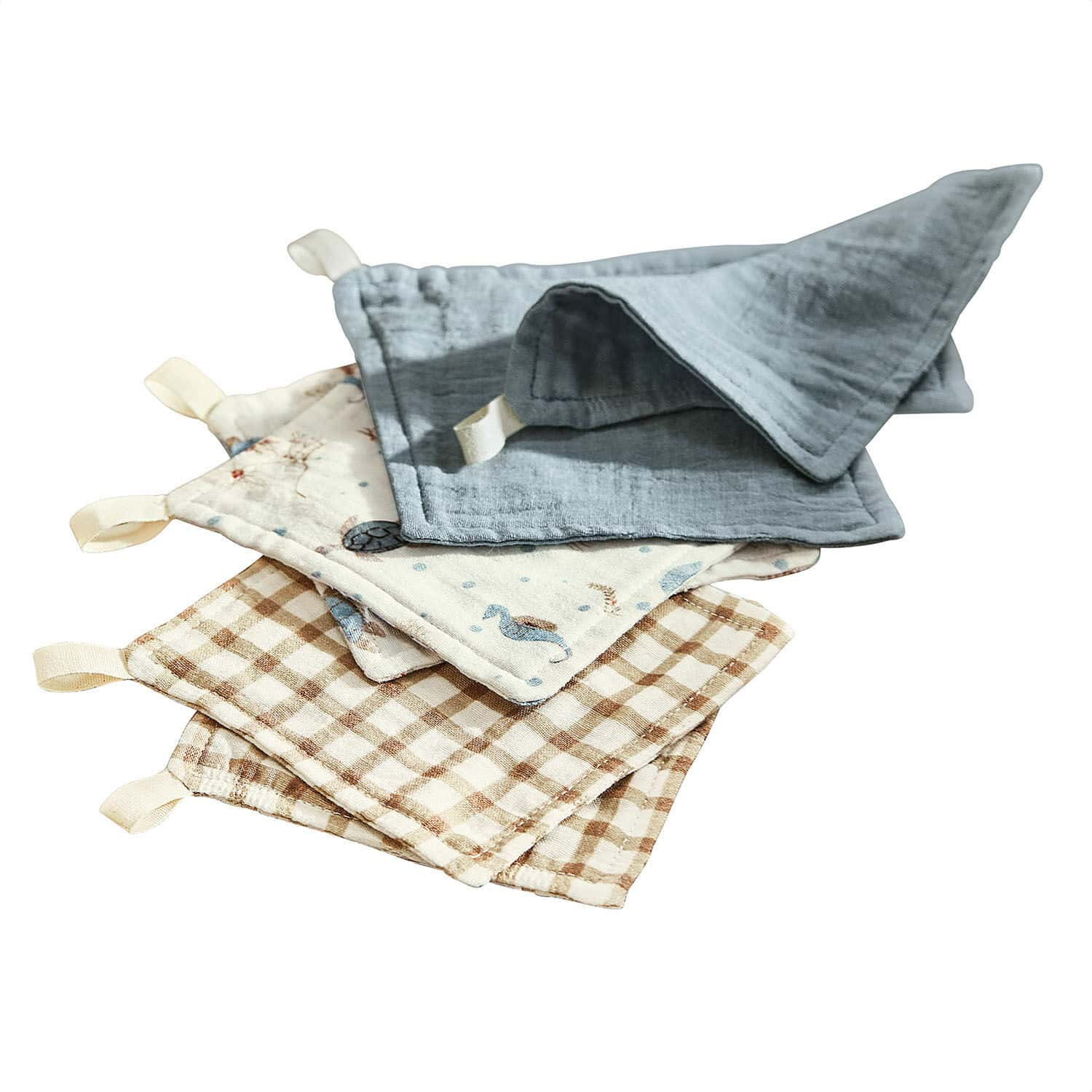Waschlappen 6er Set Tinkertop Set aus 4 Baumwoll-Geschirrtüchern in verschiedenen Mustern und Farben, praktische Küchenhelfer