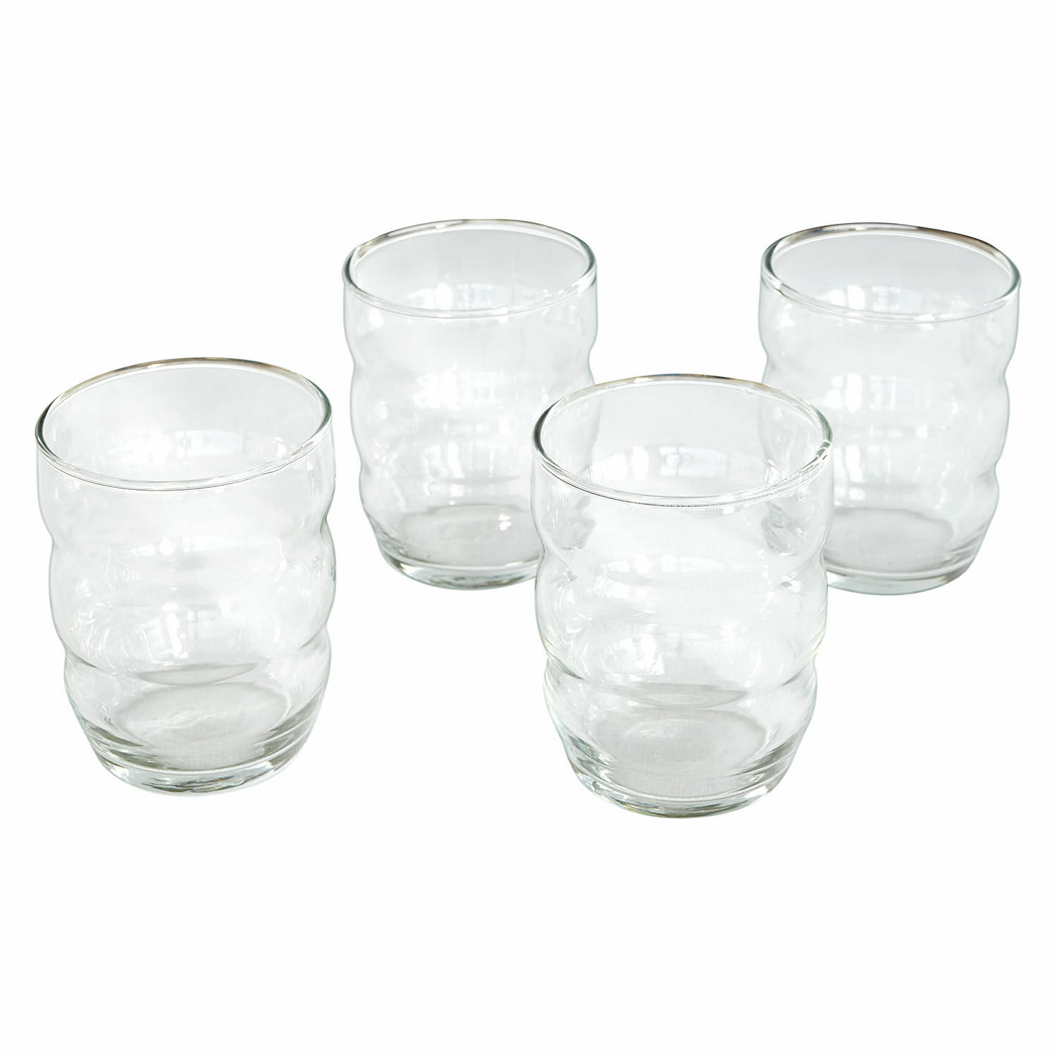 4-teiliges Set Tournavin Gläser aus klarem Glas, ideal für Getränke und Tischdekoration