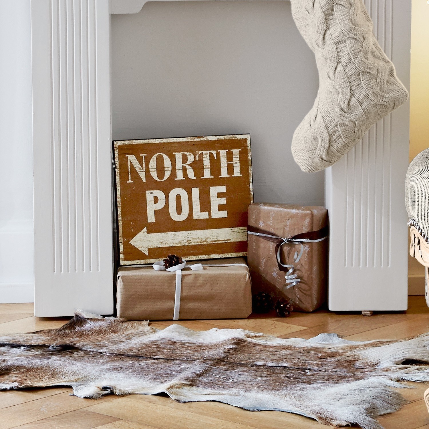 Deko-Schild North Pole