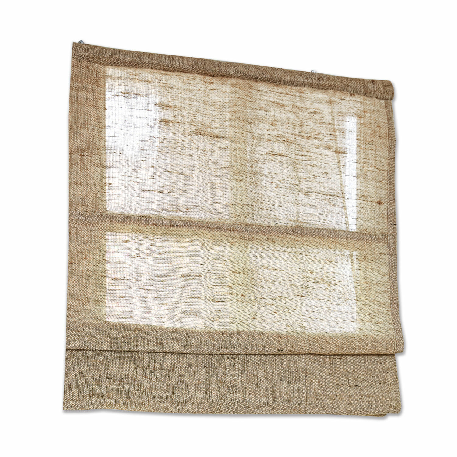 Natürliche beige Jutestoff-Rollo, Fensterdekoration für Wohnzimmer und Schlafzimmer