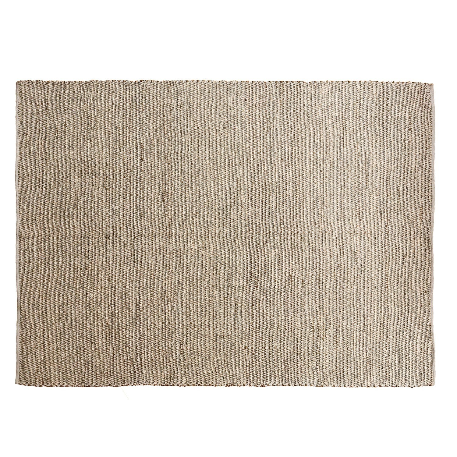 Teppich Jonesboro Beigefarbener Teppich aus Naturmaterial mit feinem Muster, ideal für Wohnräume und Bodenbelag