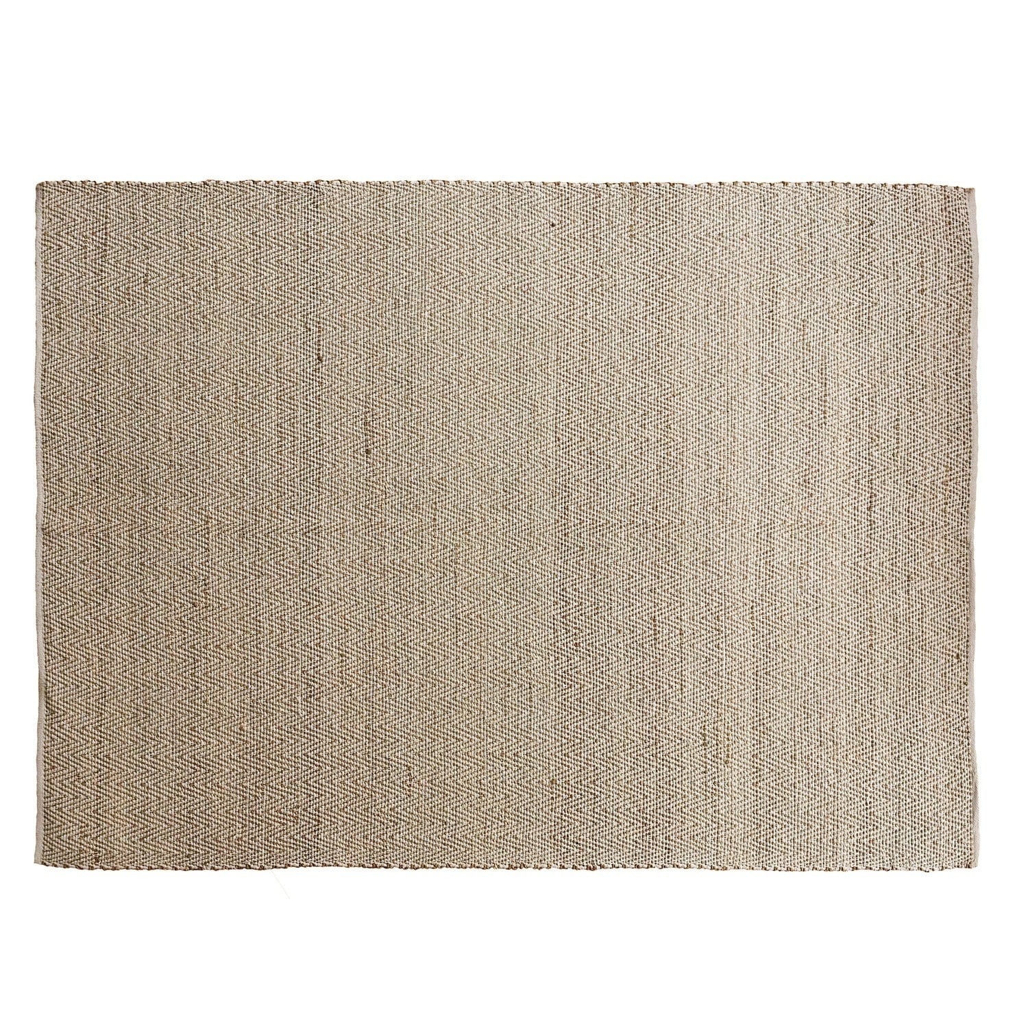 Teppich Jonesboro Beigefarbener Teppich aus Naturmaterial mit feinem Muster, ideal für Wohnräume und Bodenbelag