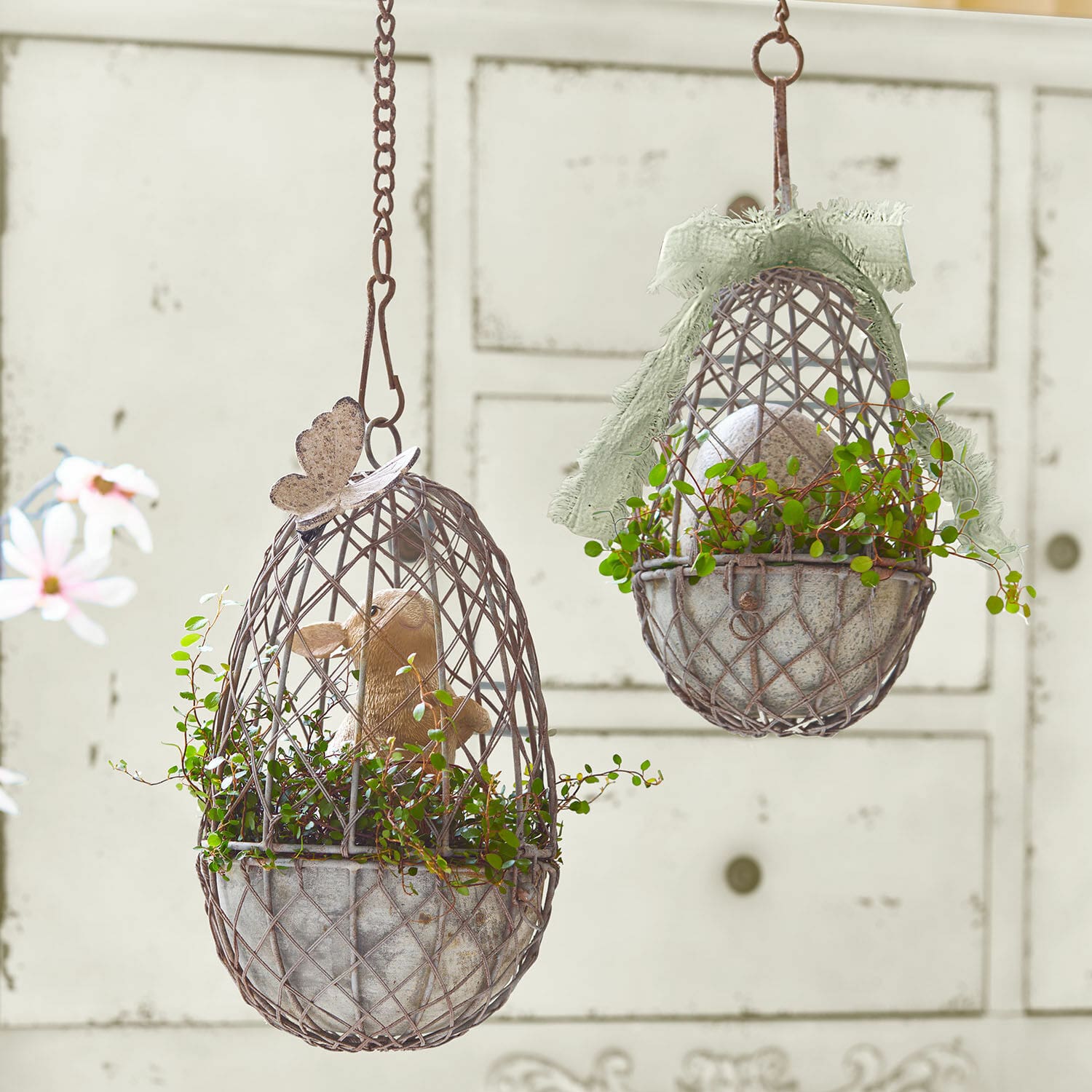 Lot de 2 cages à oiseaux décoratives Eralin Lot de 2 cages à oiseaux décoratives Eralin