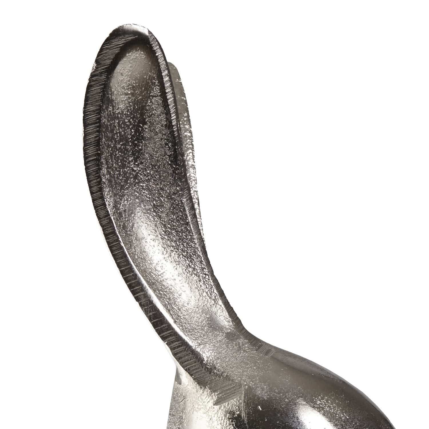 Silberne Metall-Dekoration mit strukturierter Oberfläche, moderner Wohnaccessoire