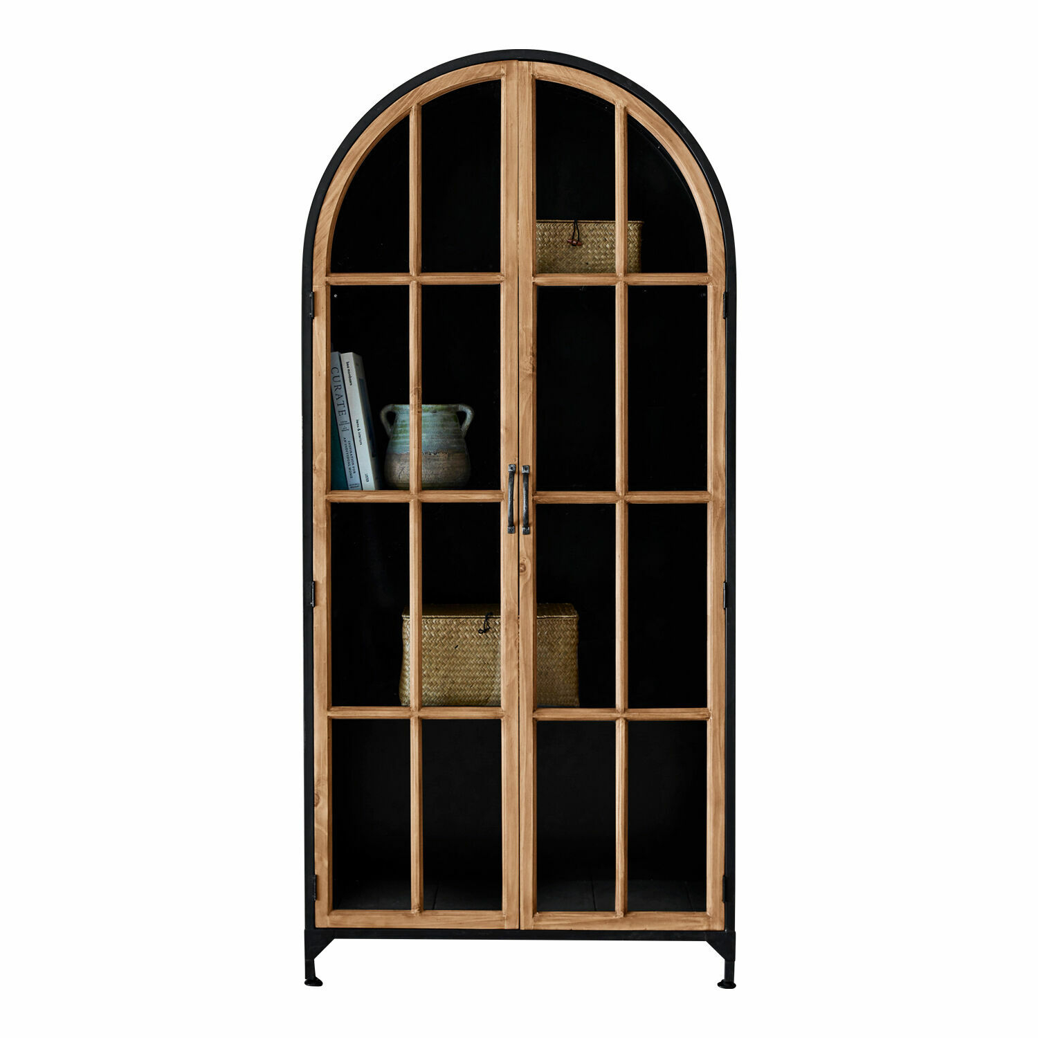 Vitrina Mardilly | marrón/negro | Alto/Ancho/P aprox. 188/86/44 cm Vitrina Mardilly | marrón/negro | Alto/Ancho/P aprox. 188/86/44 cm