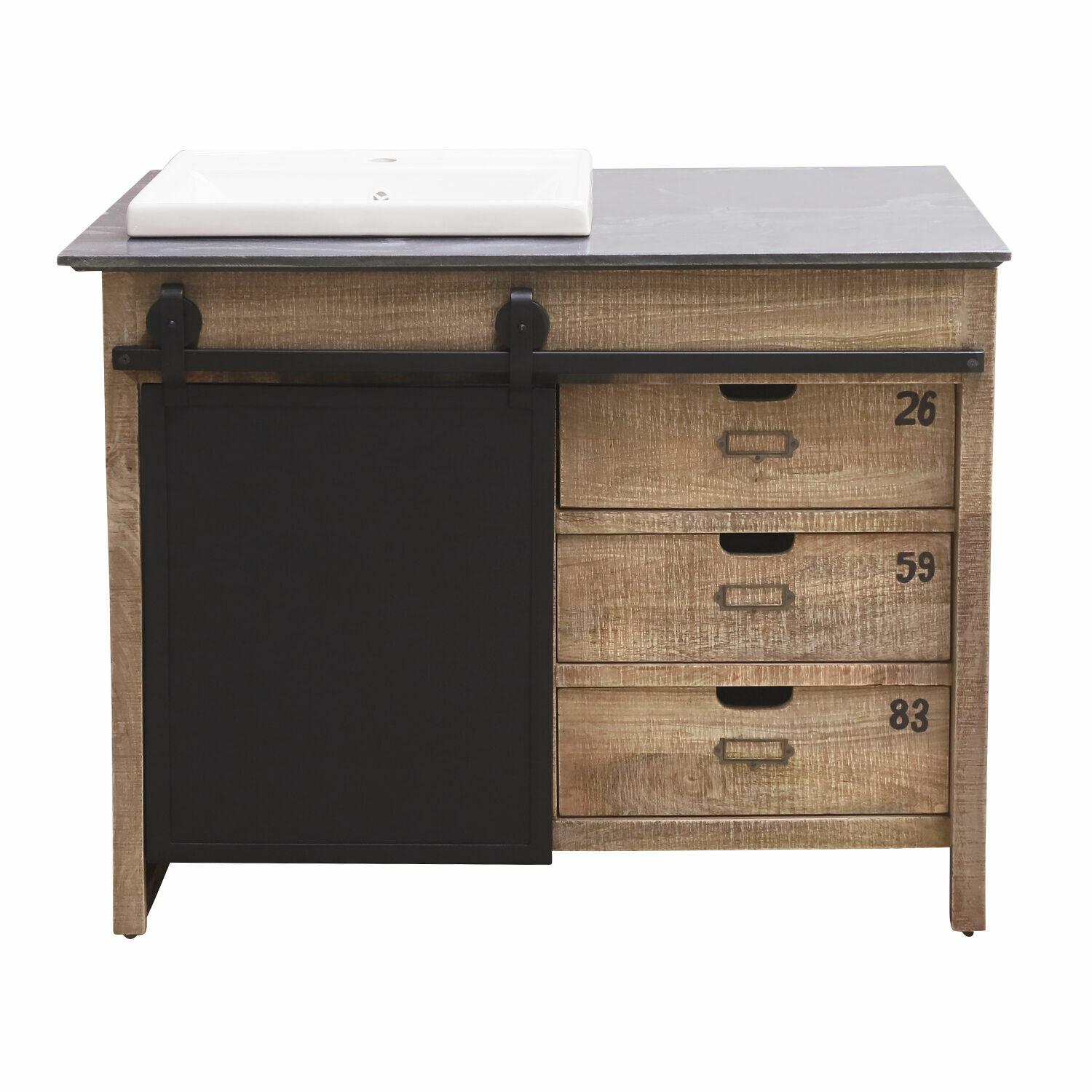 Lavabo Taylors Island | marrón/negro | Alto/Ancho/P aprox. 82/100/58 cm Lavabo Taylors Island | marrón/negro | Alto/Ancho/P aprox. 82/100/58 cm