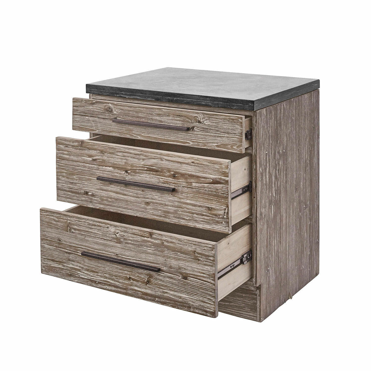 Armario de cajones Cambria |  negro/marrón |  Alto/Ancho/P aprox. 90/80/60 cm
