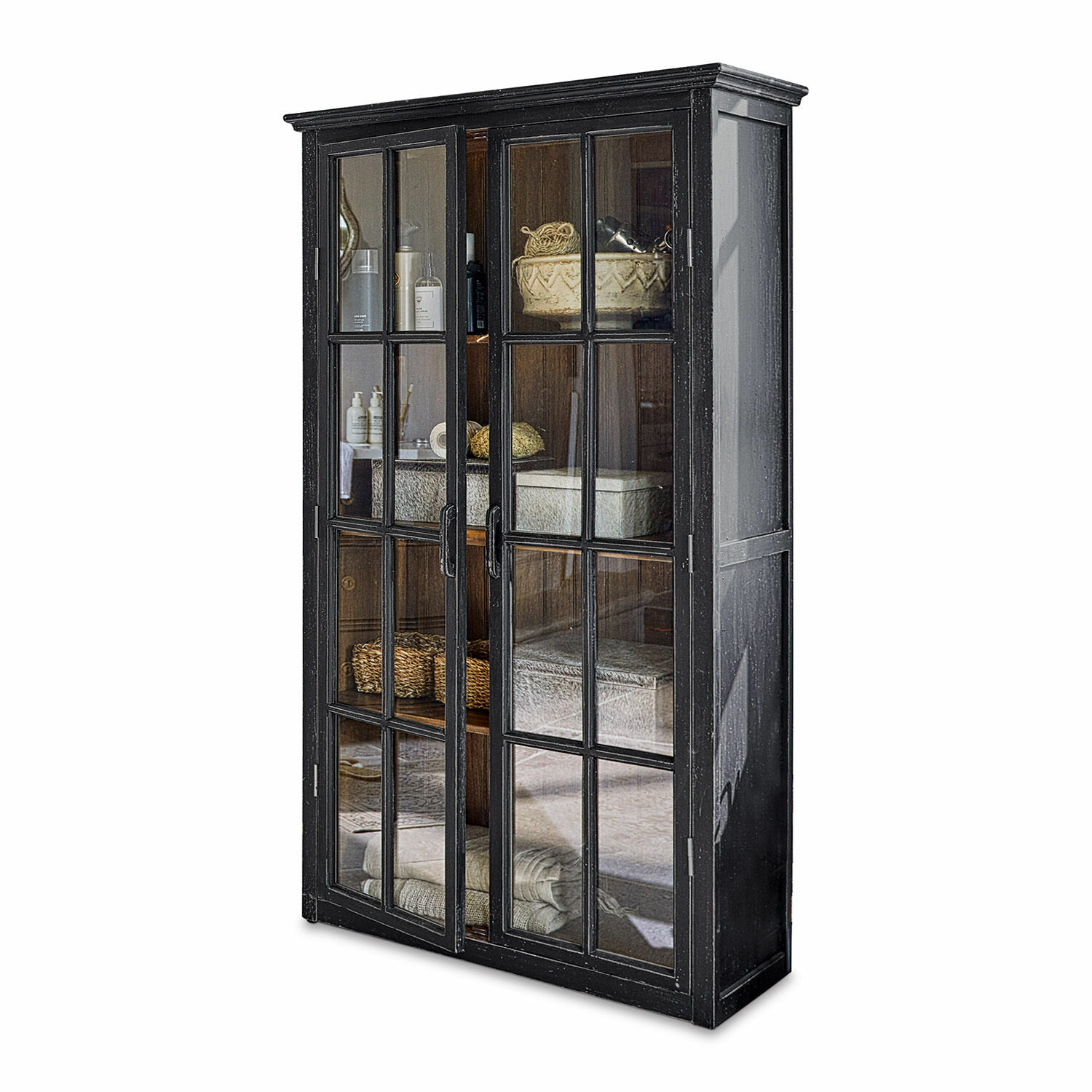Armario Keanu |  negro envejecido |  Alto/Ancho/P aprox. 159/86/39 cm
