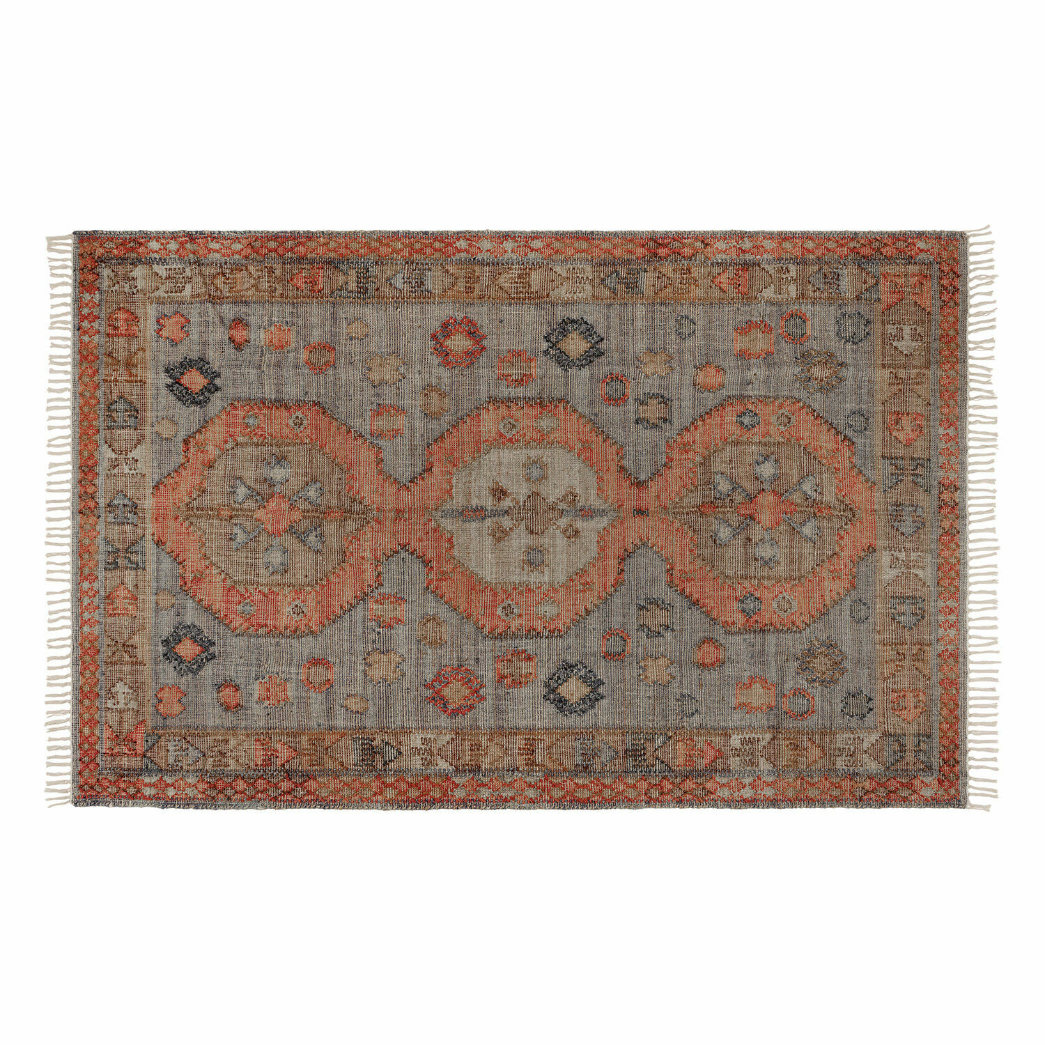 Alfombra Exeter | naranja/azul | Alto/Ancho aprox. 170/240 cm Alfombra Exeter | naranja/azul | Alto/Ancho aprox. 170/240 cm
