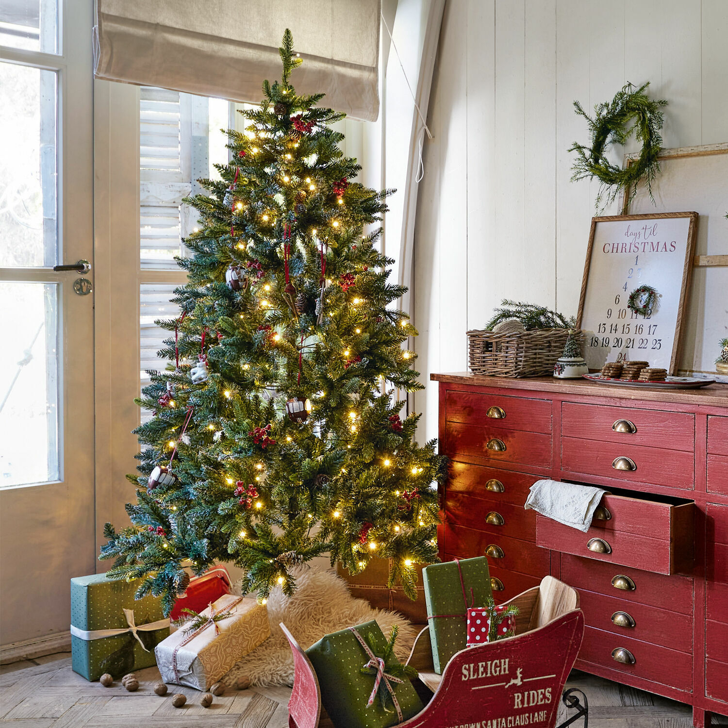 Árbol de Navidad Bindley | verde | Alto/Ø aprox. 180/116 cm Árbol de Navidad Bindley | verde | Alto/Ø aprox. 180/116 cm