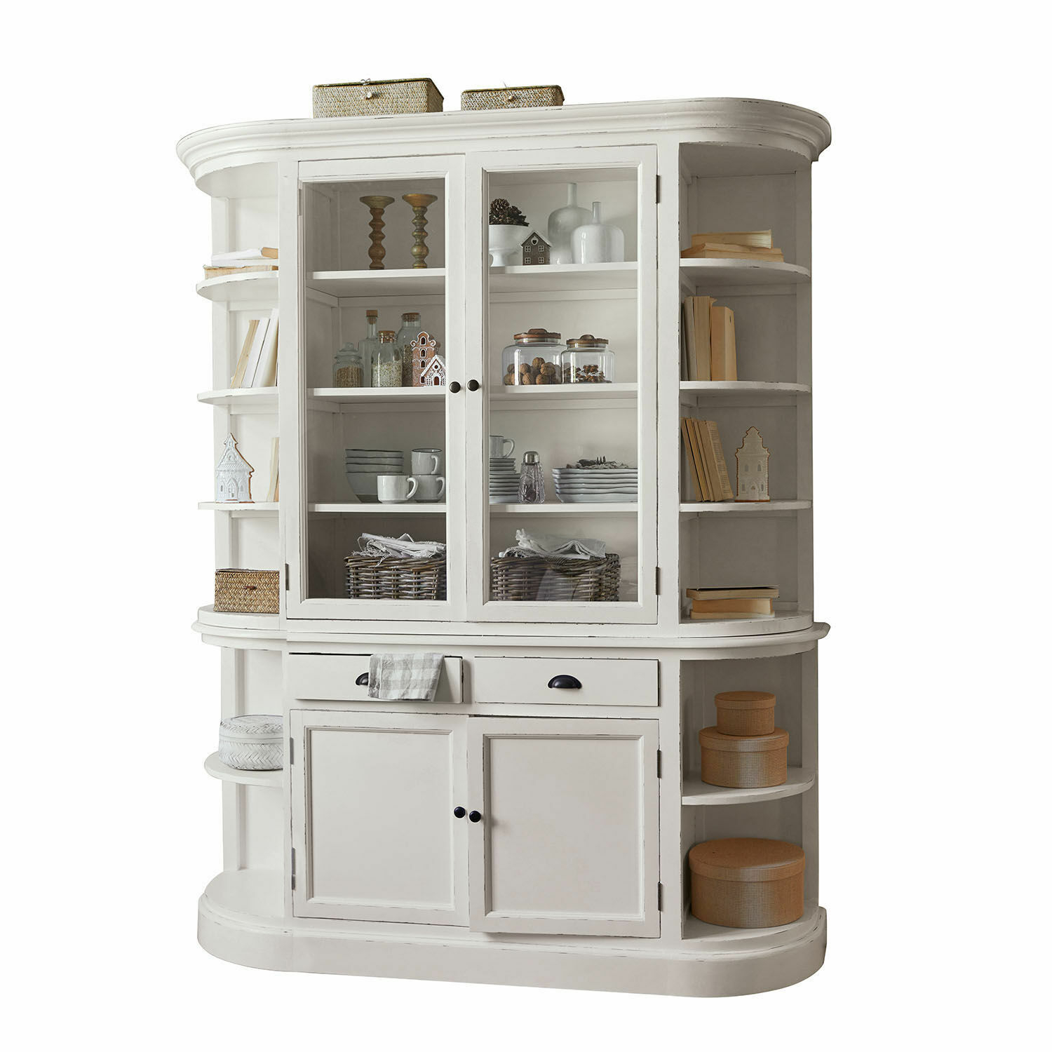 Armario Louisiana | blanco envejecido | Alto/Ancho/P aprox. 208/171/47 cm Armario Louisiana | blanco envejecido | Alto/Ancho/P aprox. 208/171/47 cm