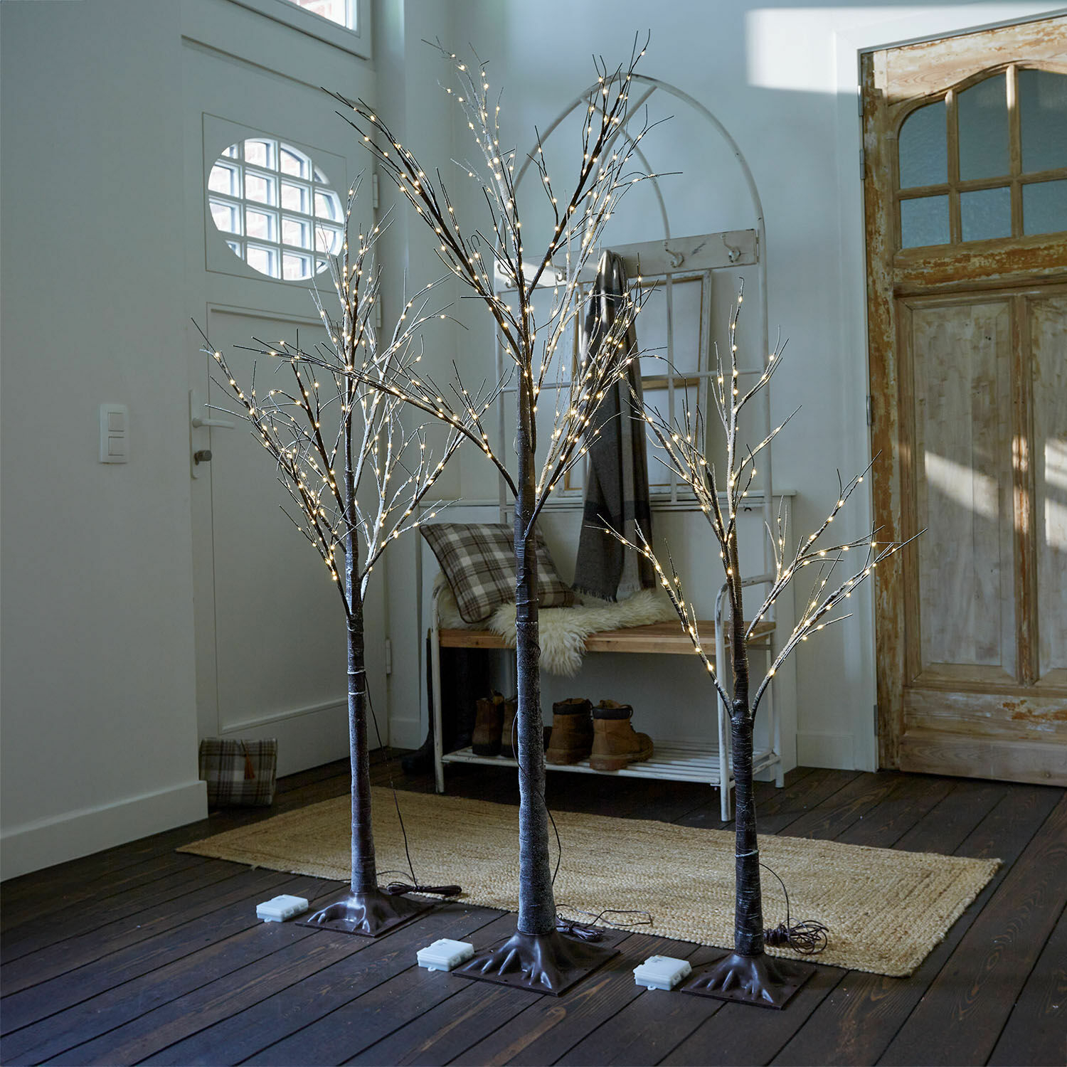 Árbol LED Valonique | marrón/blanco | Alto/Ø aprox. 180/24 cm Árbol LED Valonique | marrón/blanco | Alto/Ø aprox. 180/24 cm