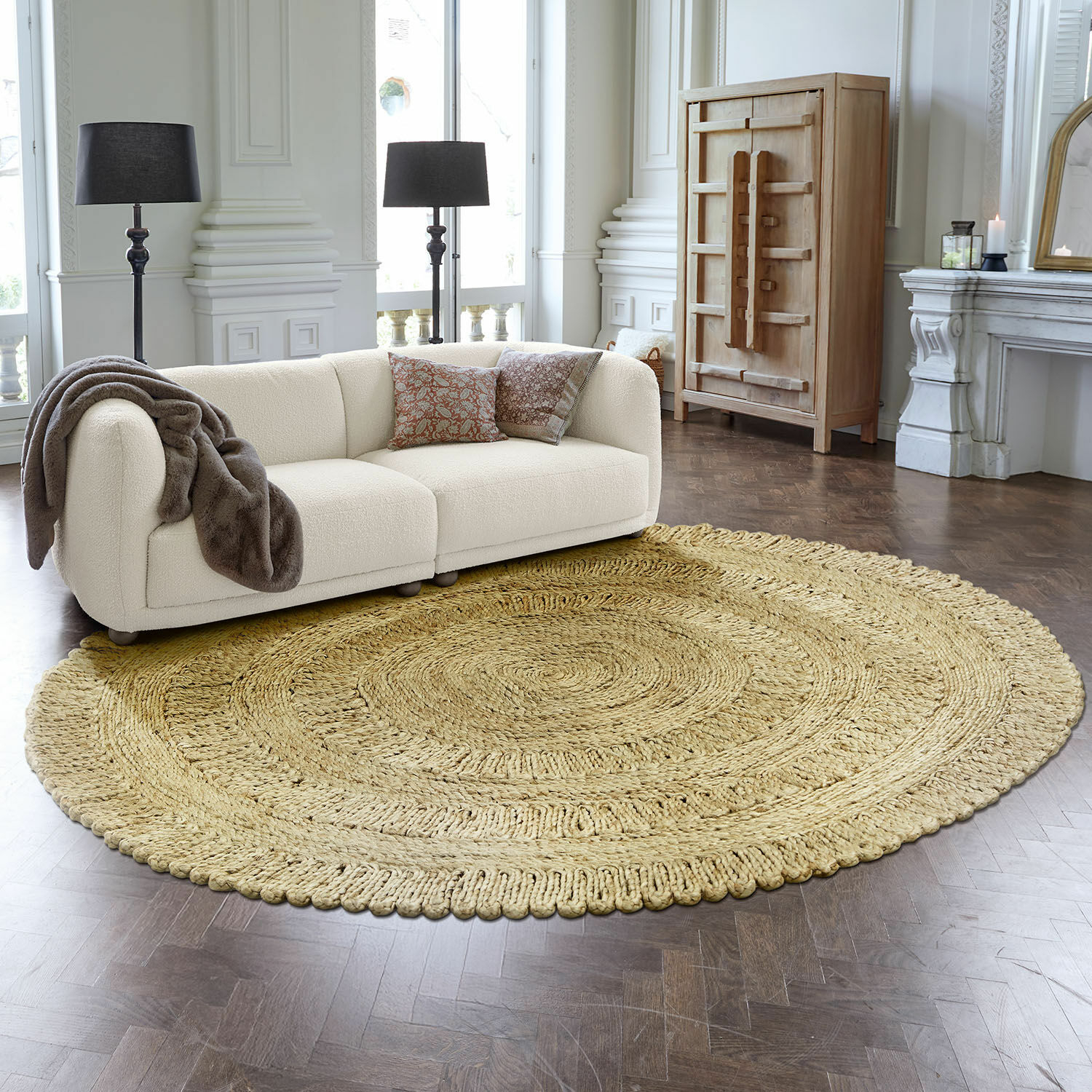 Alfombra Arendel | marrón | Ø aprox. 120 cm Alfombra Arendel | marrón | Ø aprox. 120 cm