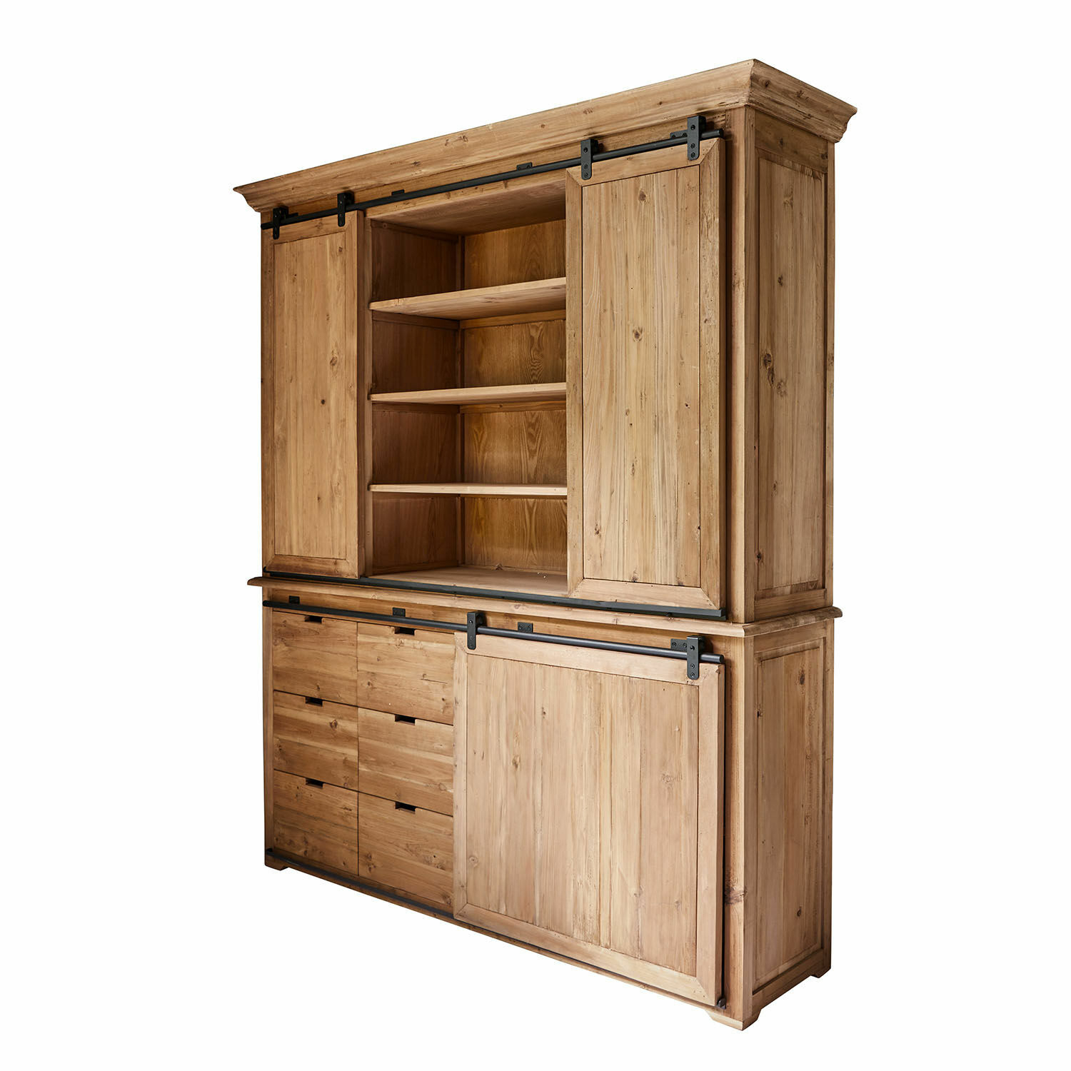 Armario Moncielle |  marrón |  Alto/Ancho/P aprox. 210/187/47 cm