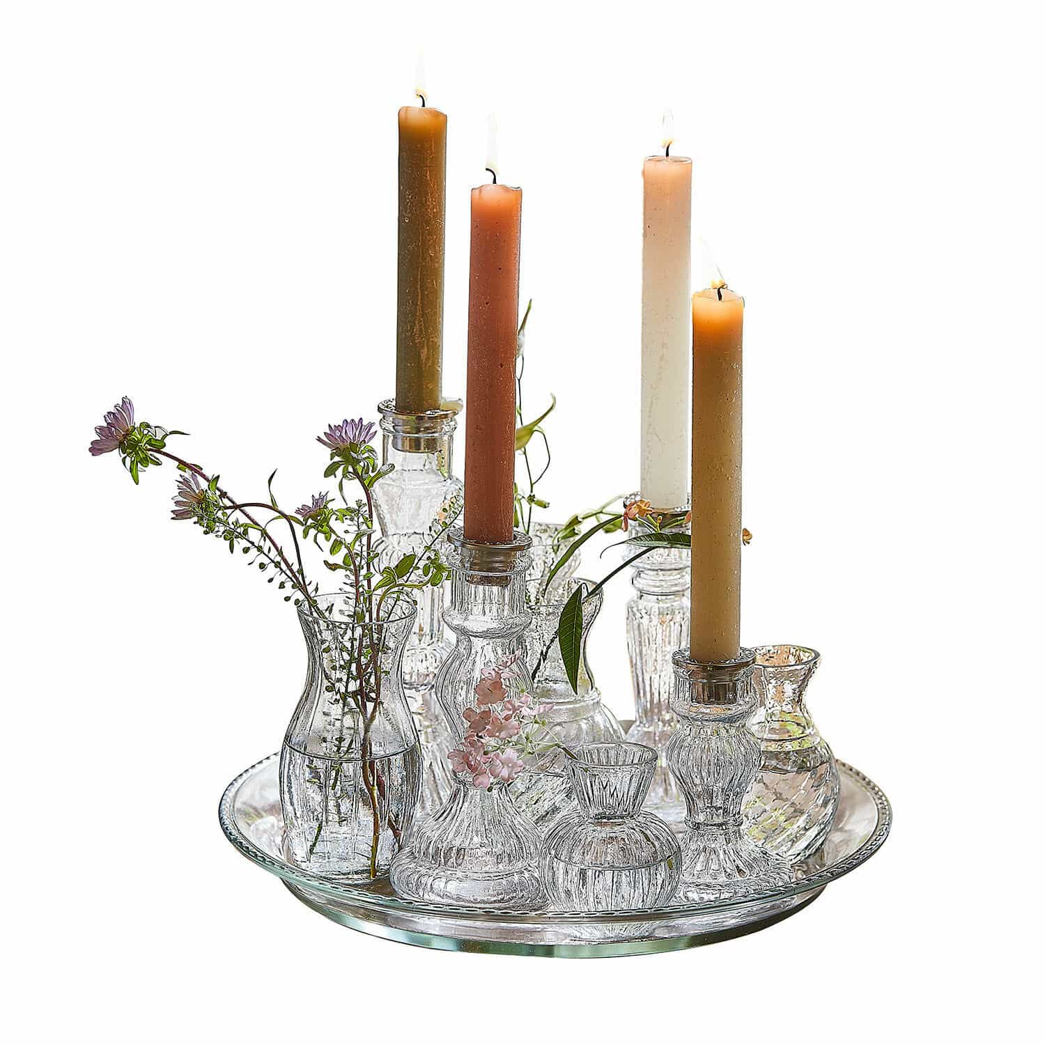 Thumbnail - Tablett mit Kerzenständer und Vase Hilevor