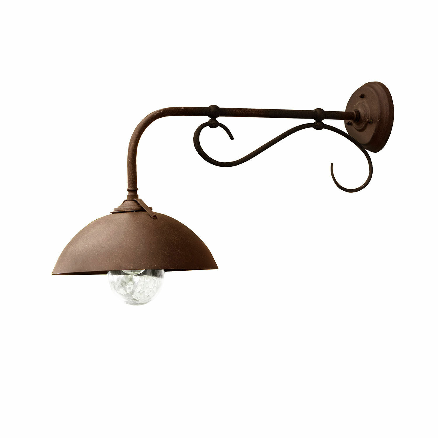 dunkelbraun Außenwandlampe Lupia aus Metall in Dunkelbraun, stilvolle Gartenlampe für Außenbereiche