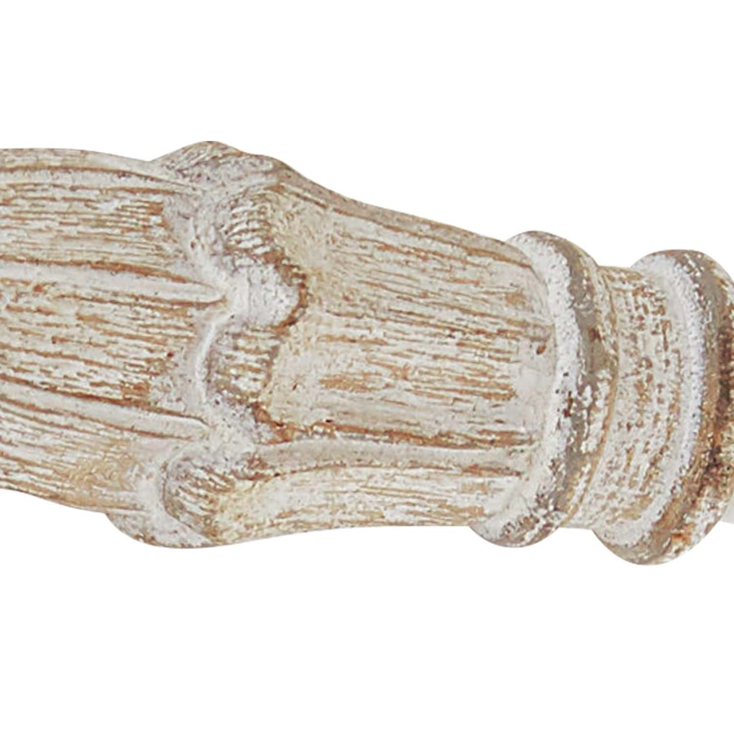 Dekoratives Holz-Element in weißer Vintage-Optik mit rustikalem Finish für Möbel