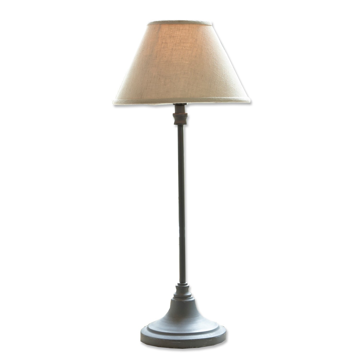 beige/grau Tischlampe Swindon mit grauem Metallfuß und beigem Lampenschirm für Wohnzimmer