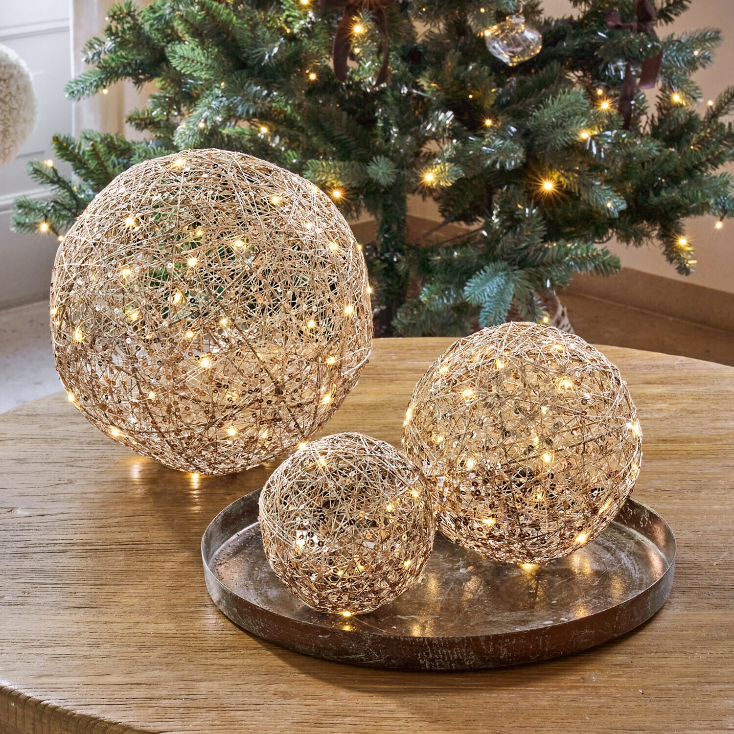 Beleuchtete Weihnachtsdeko