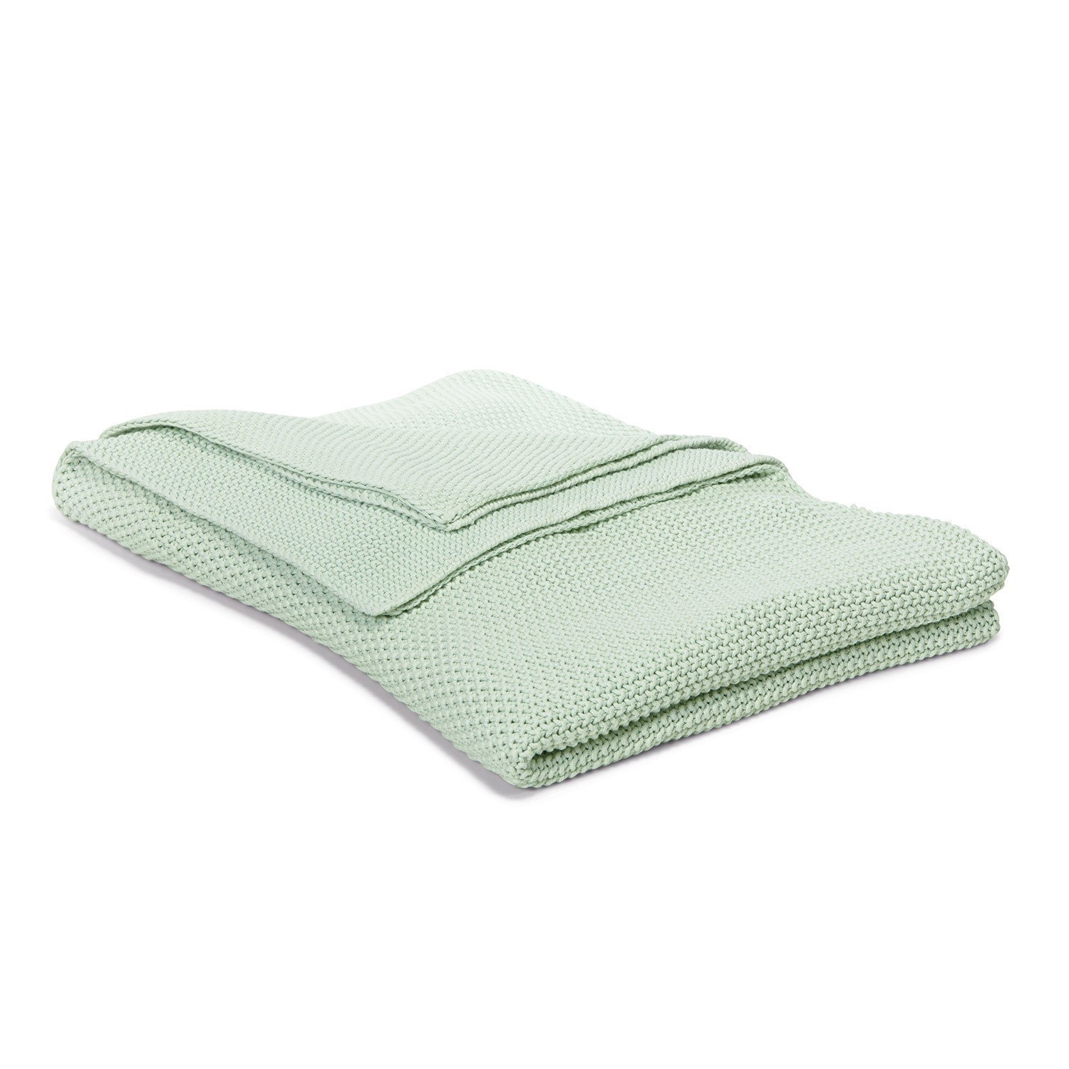 türkis Weiche Plaid Amberley in Mintgrün aus Strick, ideal für gemütliche Wohnakzente