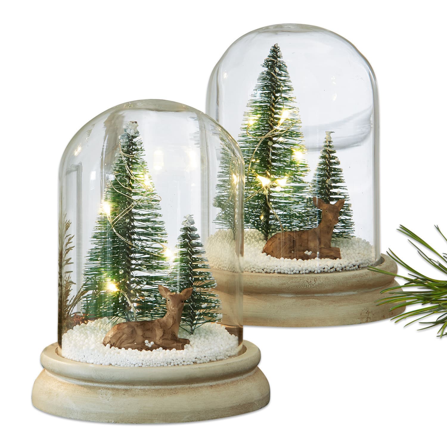 Glasglocke 2er Set Winterwonderland