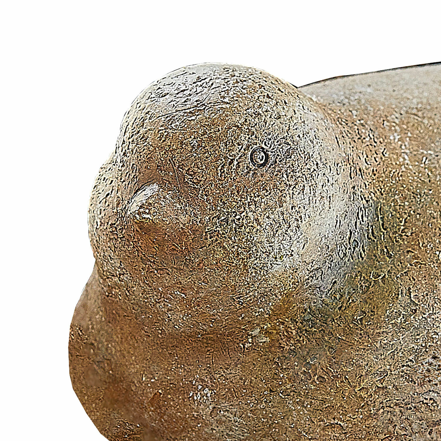 Dekorativer Vogel aus Metall in Rostfarbe mit Used-Look, Gartendekoration