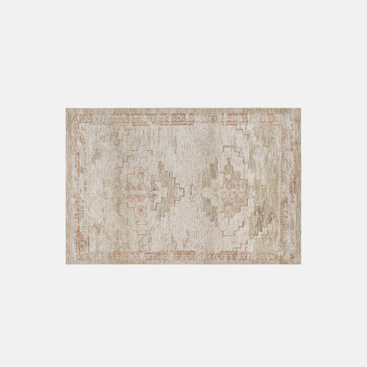 Teppich Soravitto Beigefarbener Teppich mit zartem Vintage-Muster, weiches Material, Wohnraumdeko