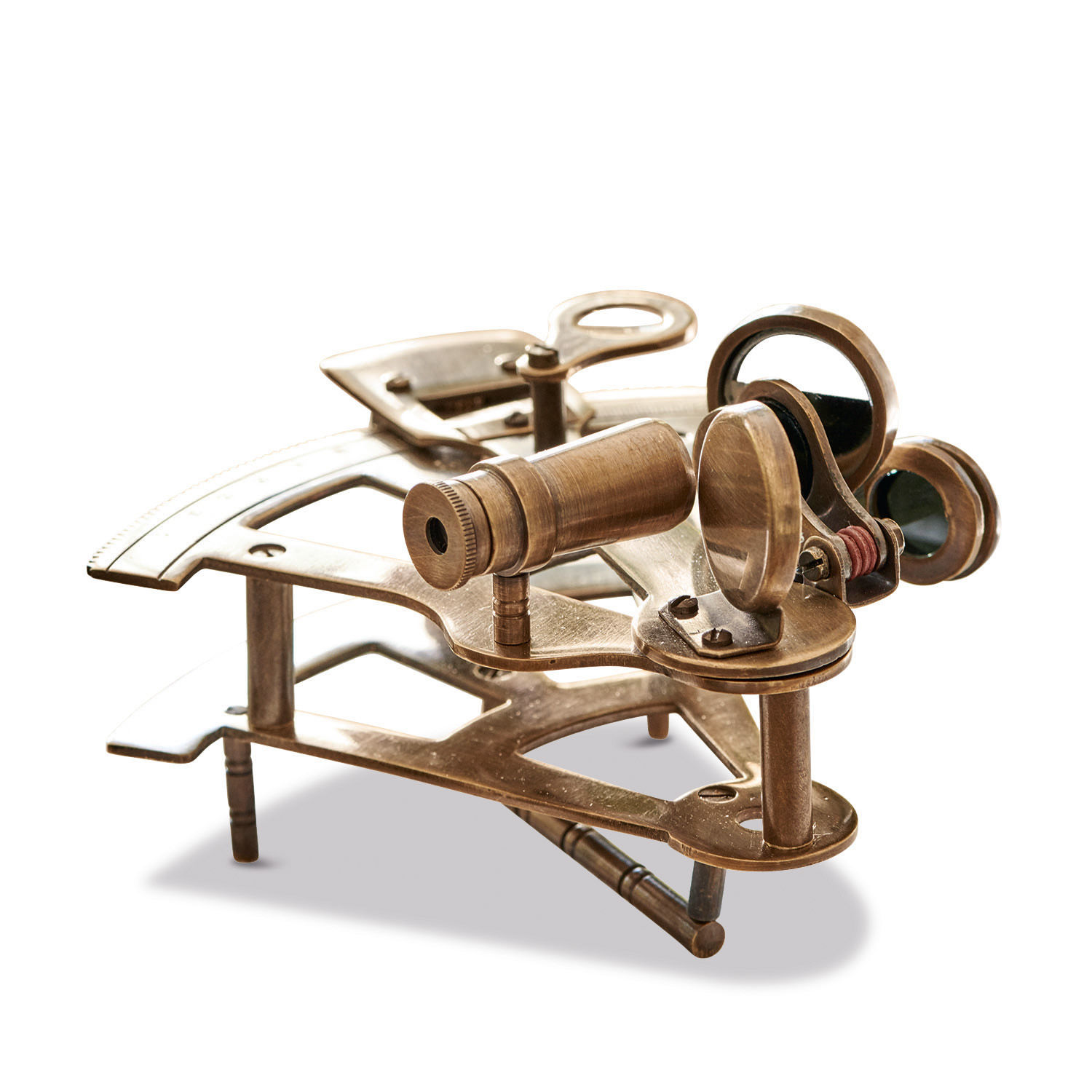 Messing Sextant mit präzisen Linsen und Winkelmesser für nautische Winkelmessungen