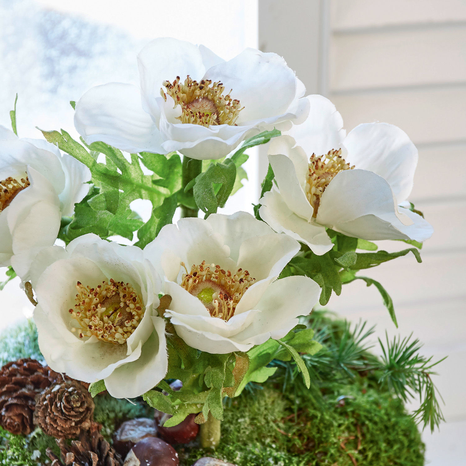 Dekoblume Christrose 5er Set Grain