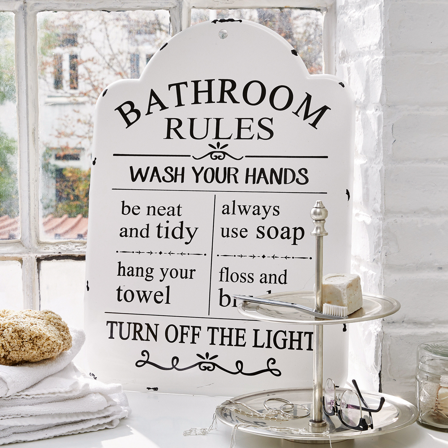 Deko-Schild Bathroom