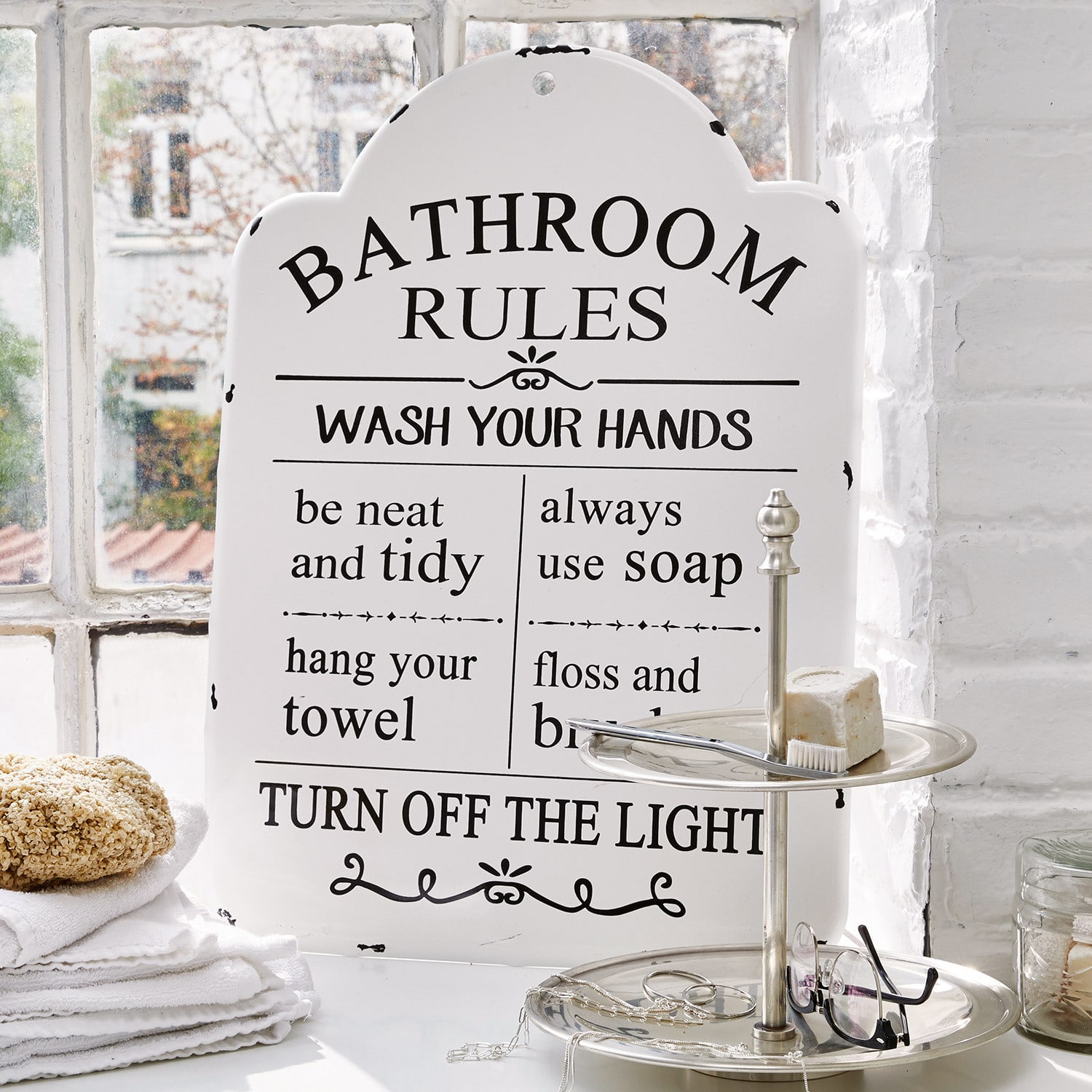 Deko-Schild Bathroom