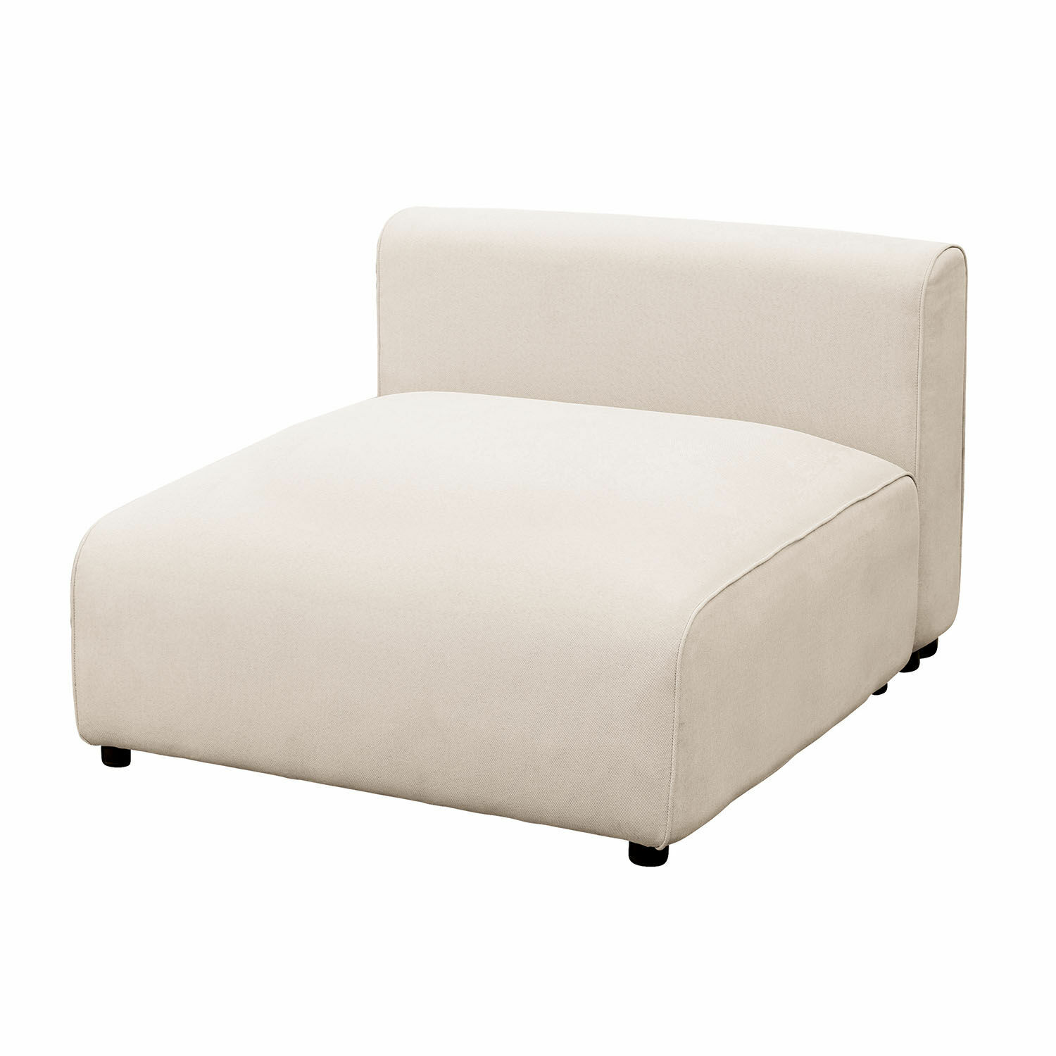 Sofamodul in Creme aus weichem Stoff, modernes Sitzmöbel für das Wohnzimmer
