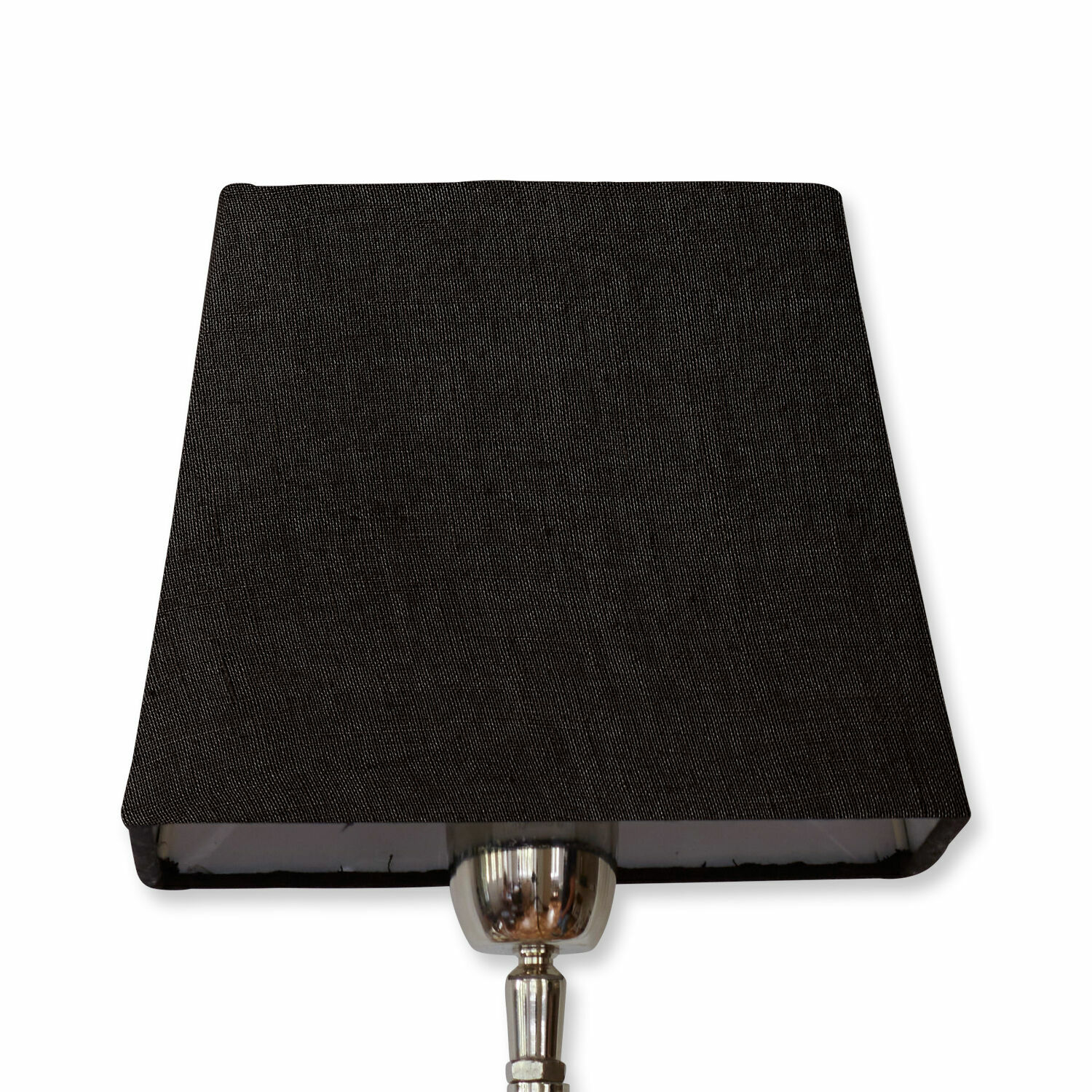 schwarz Schwarzer Lampenschirm Linderas aus Stoff für Tischlampe, modernes Design mit klarer Form
