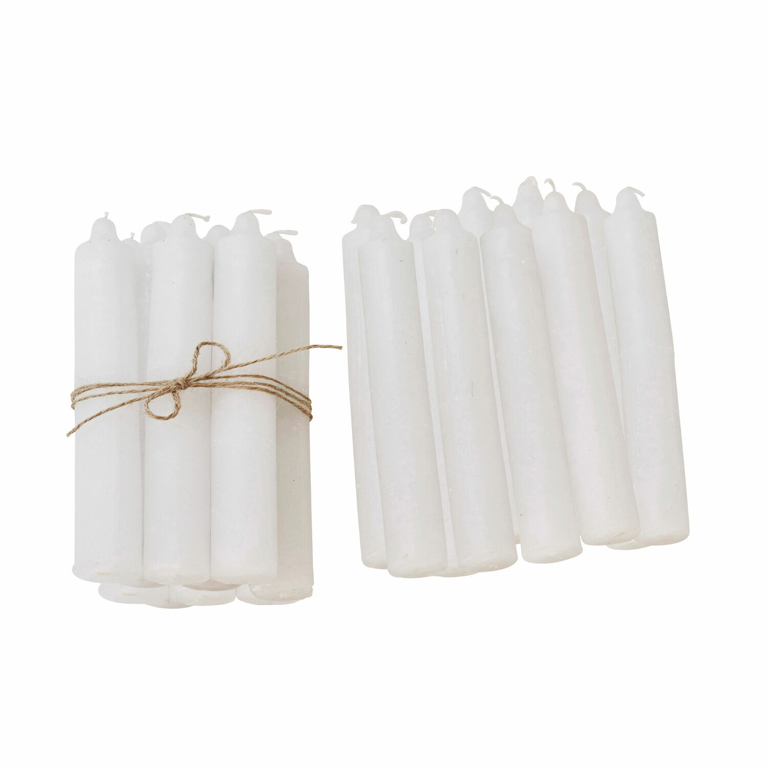 creme 20er Set Noufa Kerzen in Creme aus Wachs, ideal für stimmungsvolle Wohnraumdekoration