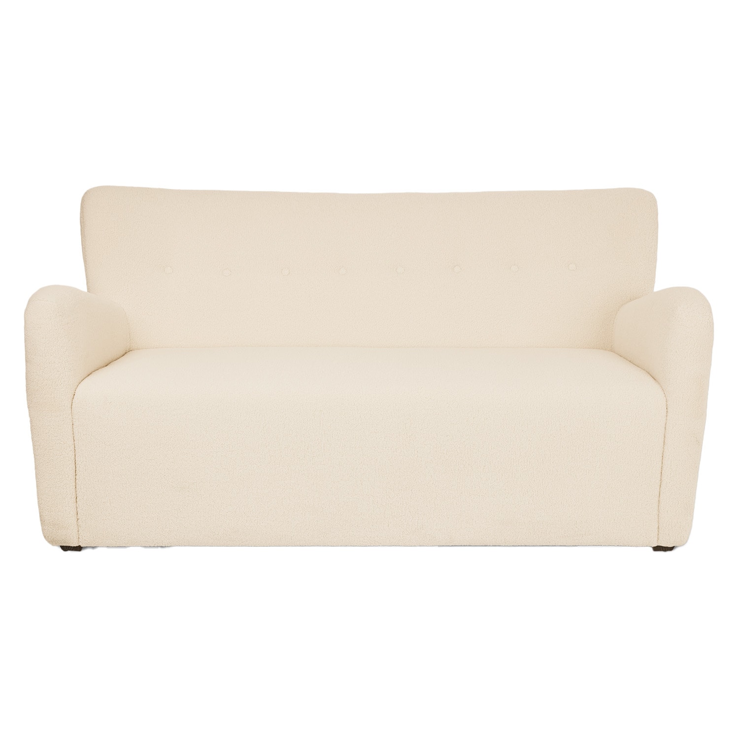 Beiges Sofa aus weichem Bouclé-Stoff, komfortables Wohnzimmermöbel mit modernem Design