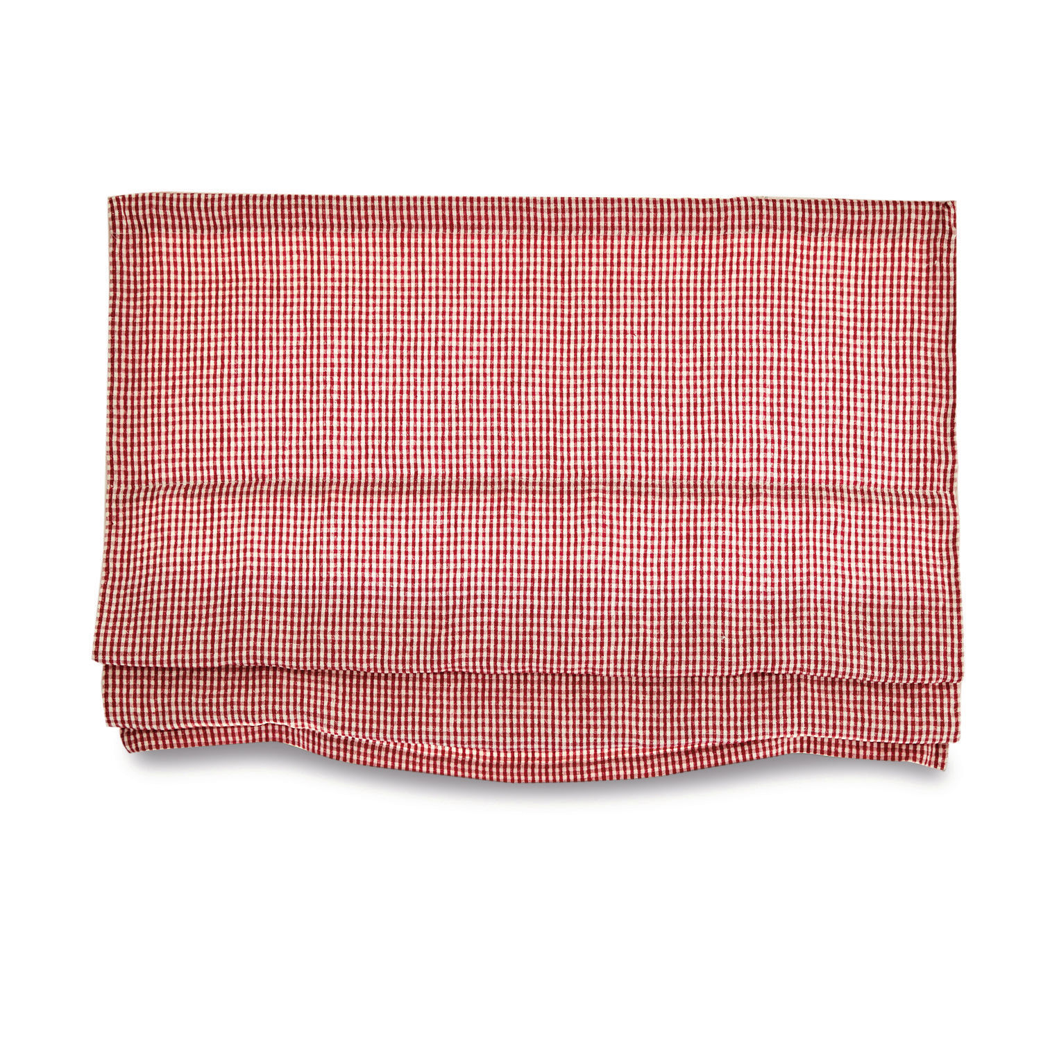 Faltrollo Aude Rotes und weißes Baumwoll-Geschirrtuch mit Karomuster, praktisches Küchentextil