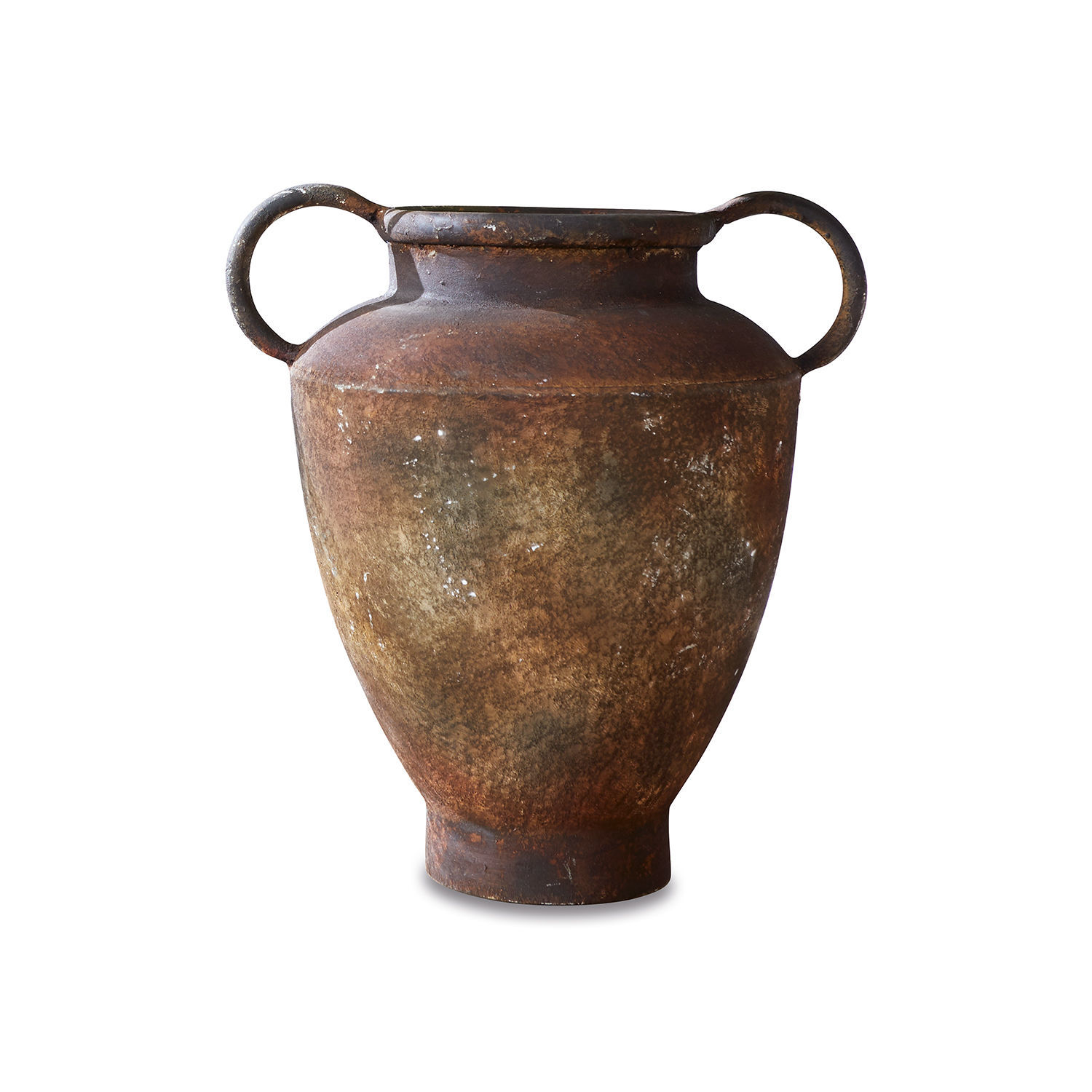 Vase Romanus Großer rustikaler brauner Metallkrug, dekoratives Element für Innen- oder Außenbereich