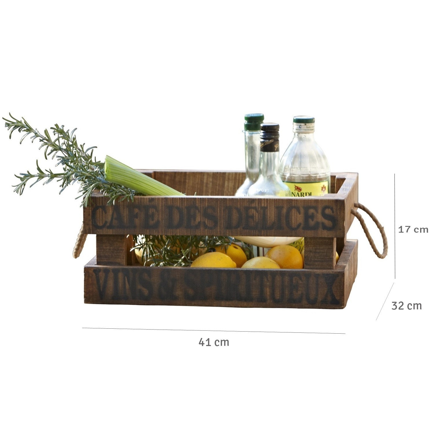 Holzkiste Café des Delices