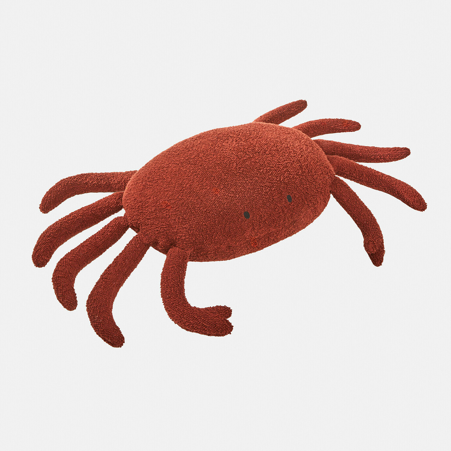 Stofftier Bubbilo Weiches Kissen in Krabbenform aus rotem Stoff, dekoratives Kinderzimmer-Accessoire