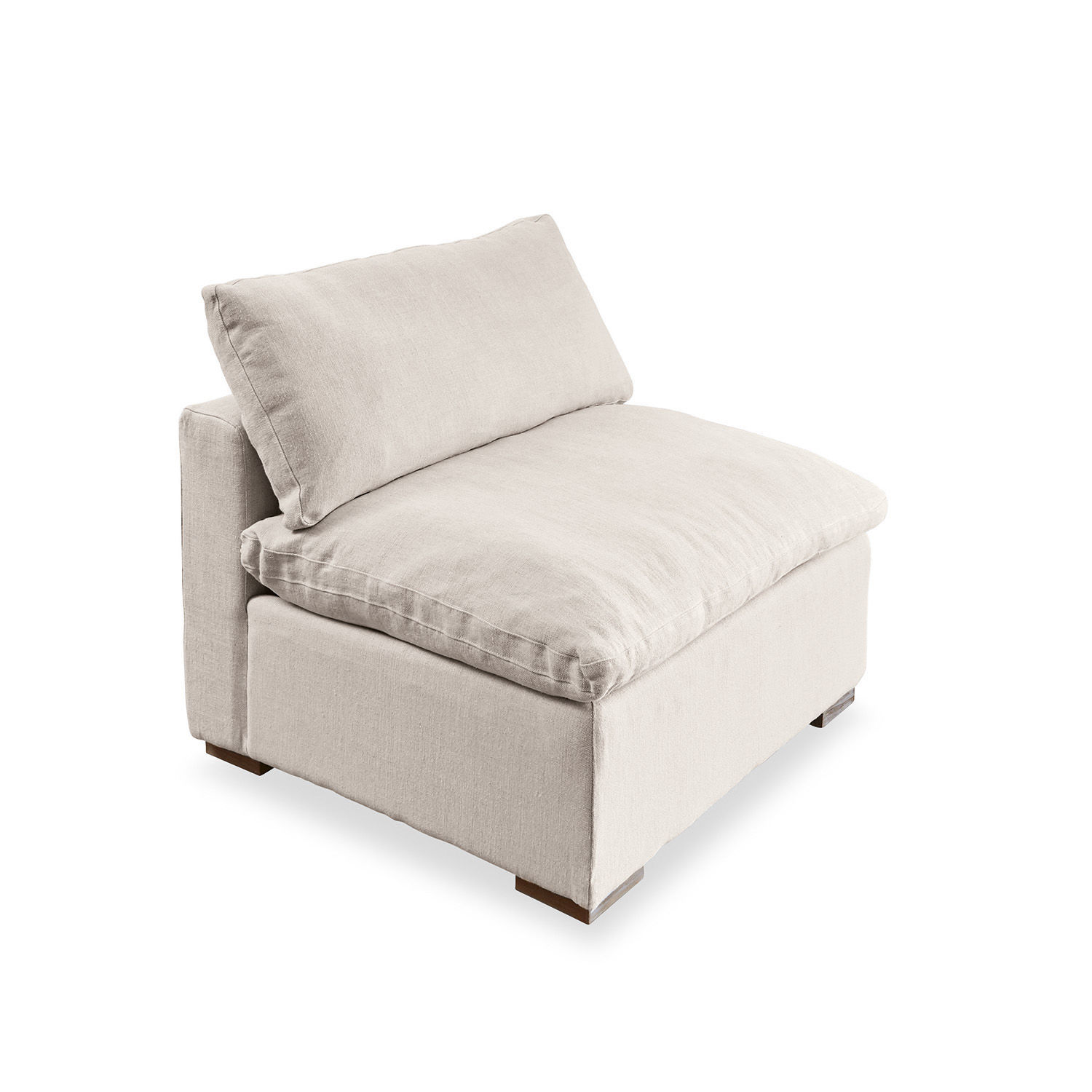 Beiger modulare Sessel aus weichem Stoff, ideal für modernes Wohnzimmer