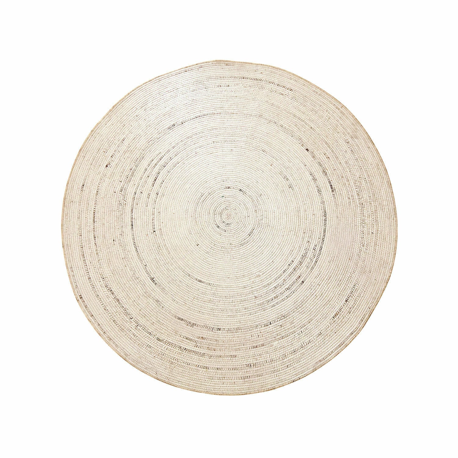 In- & Outdoor-Teppich Mommon Runder Teppich aus natürlichem Material in hellem Farbton, passend für moderne Räume
