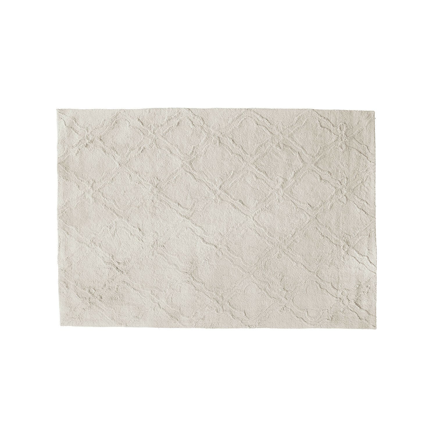 Teppich Petrus Beigefarbener Teppich aus weichem Material mit dezentem geometrischem Muster, ideal fürs Wohnzimmer