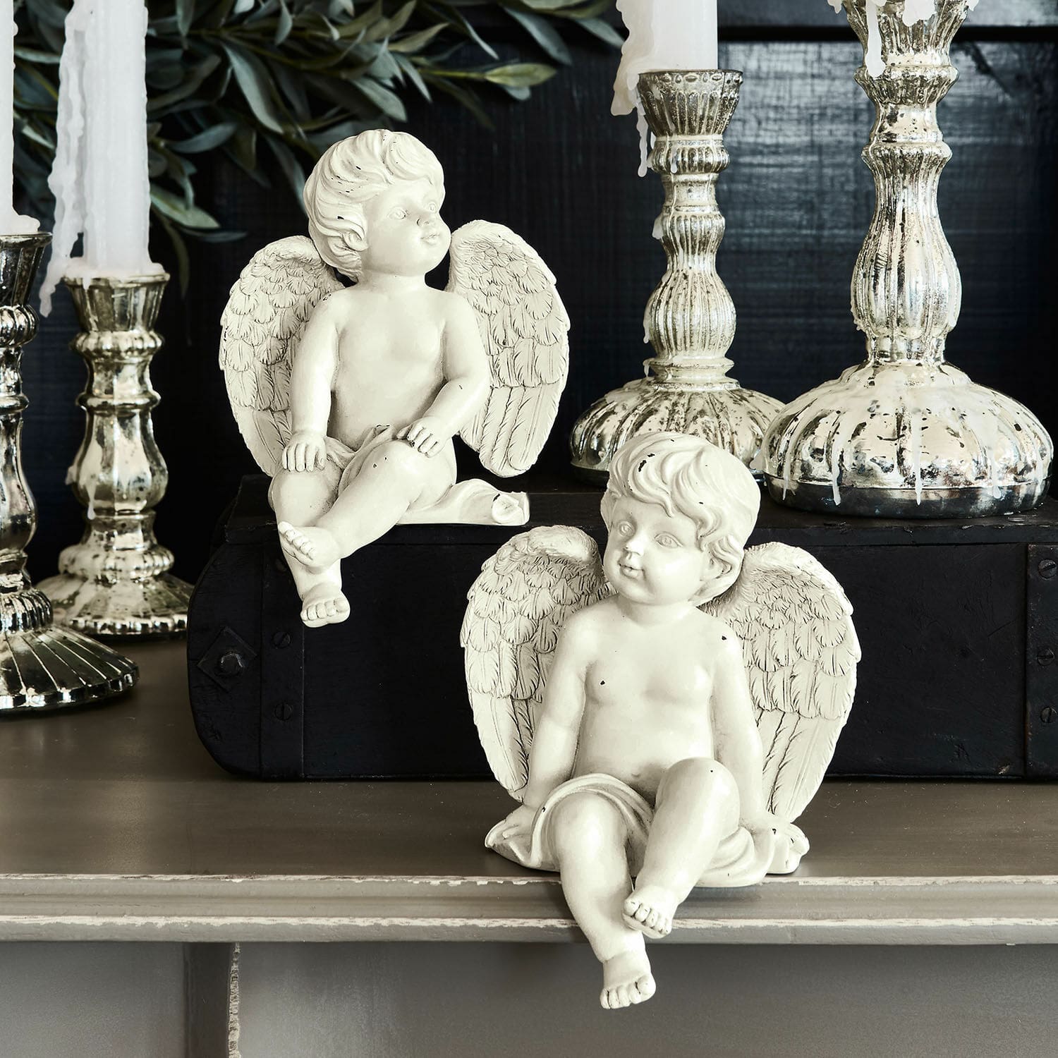 Lot de 2 anges décoratifs Starlight Lot de 2 anges décoratifs Starlight