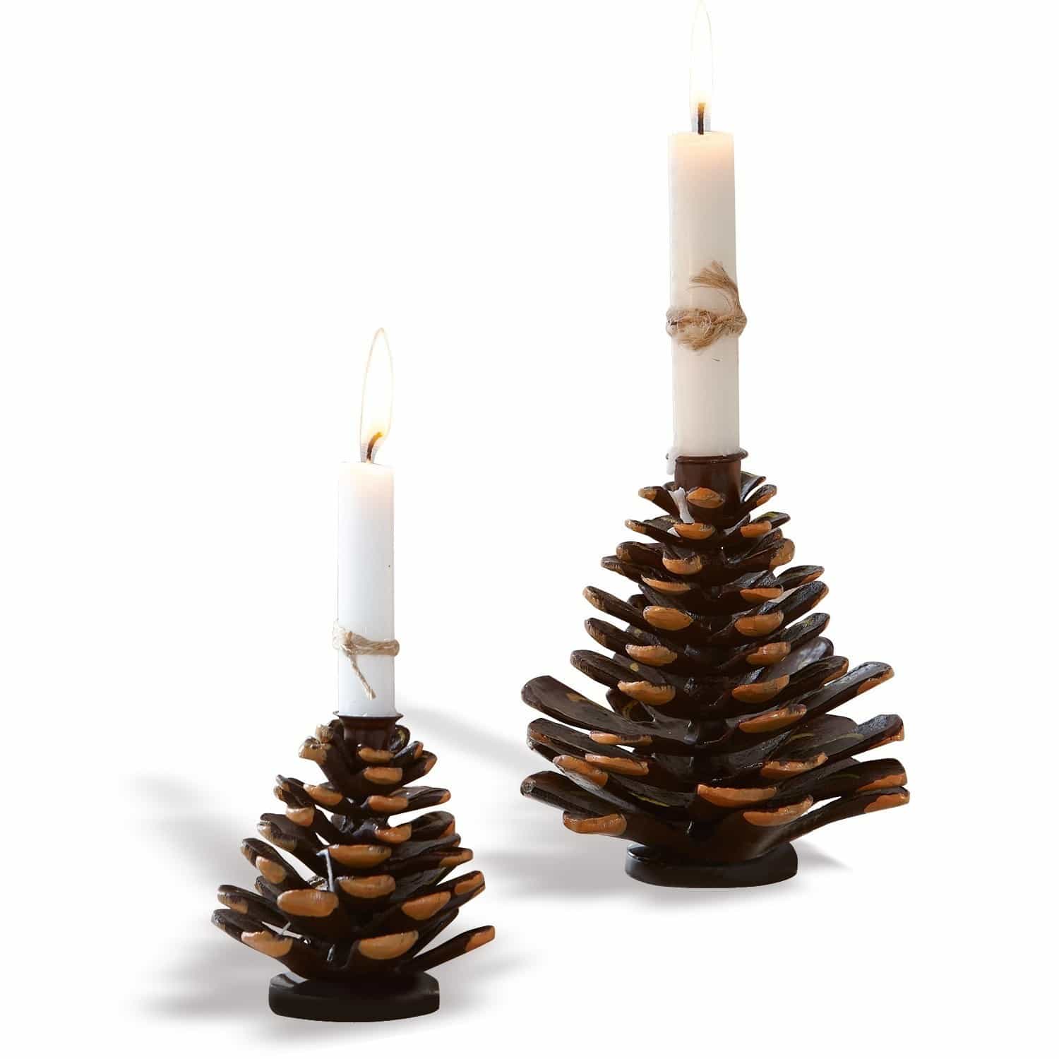 Kerzenhalter 2er Set Pinecone