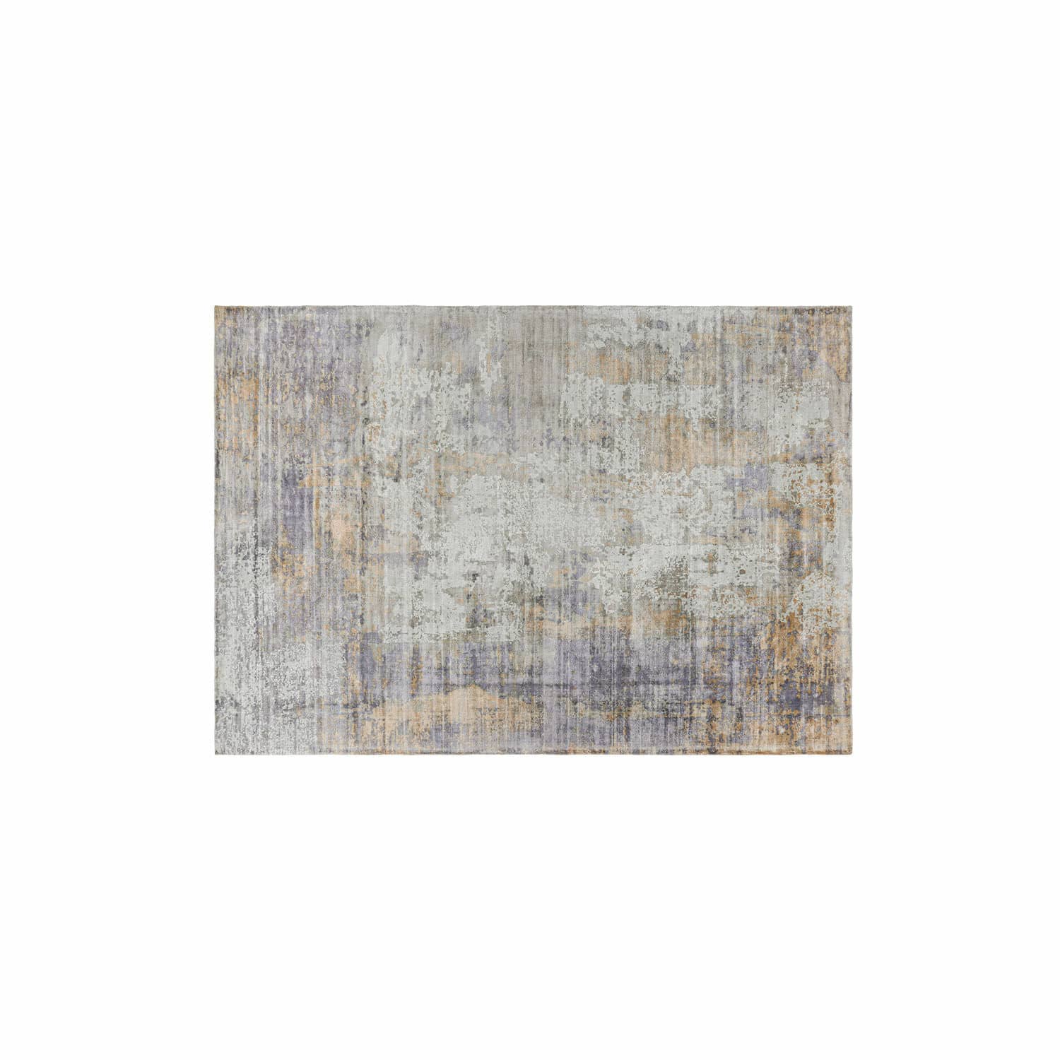 Teppich Qalheera Dekorativer Teppich in Grau-, Beige- und Violetttönen mit abstraktem Muster, weiches Material