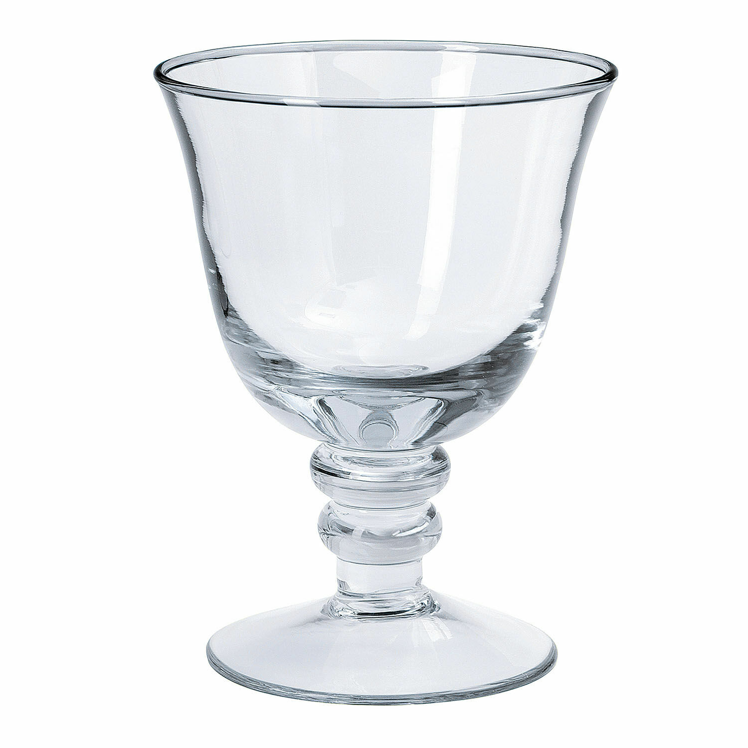 Klarer Glas-Weinkelch mit dickem Stiel aus hochwertigem Glas für Getränke