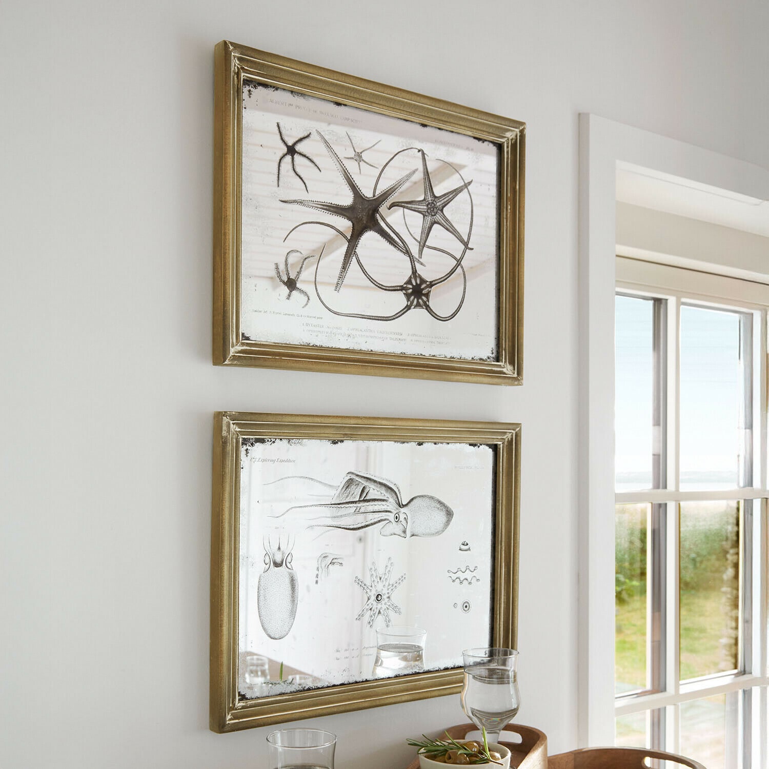Coppia di specchi decorati Marivelles