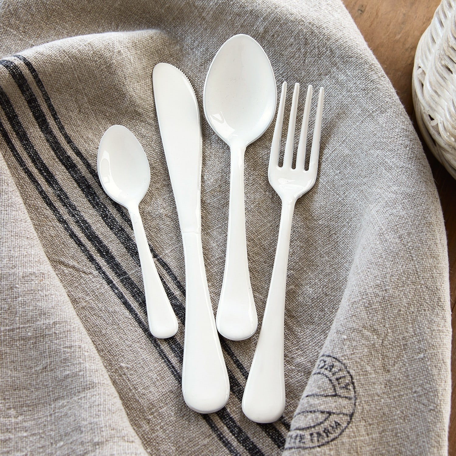 Besteck 4er Set Blanc