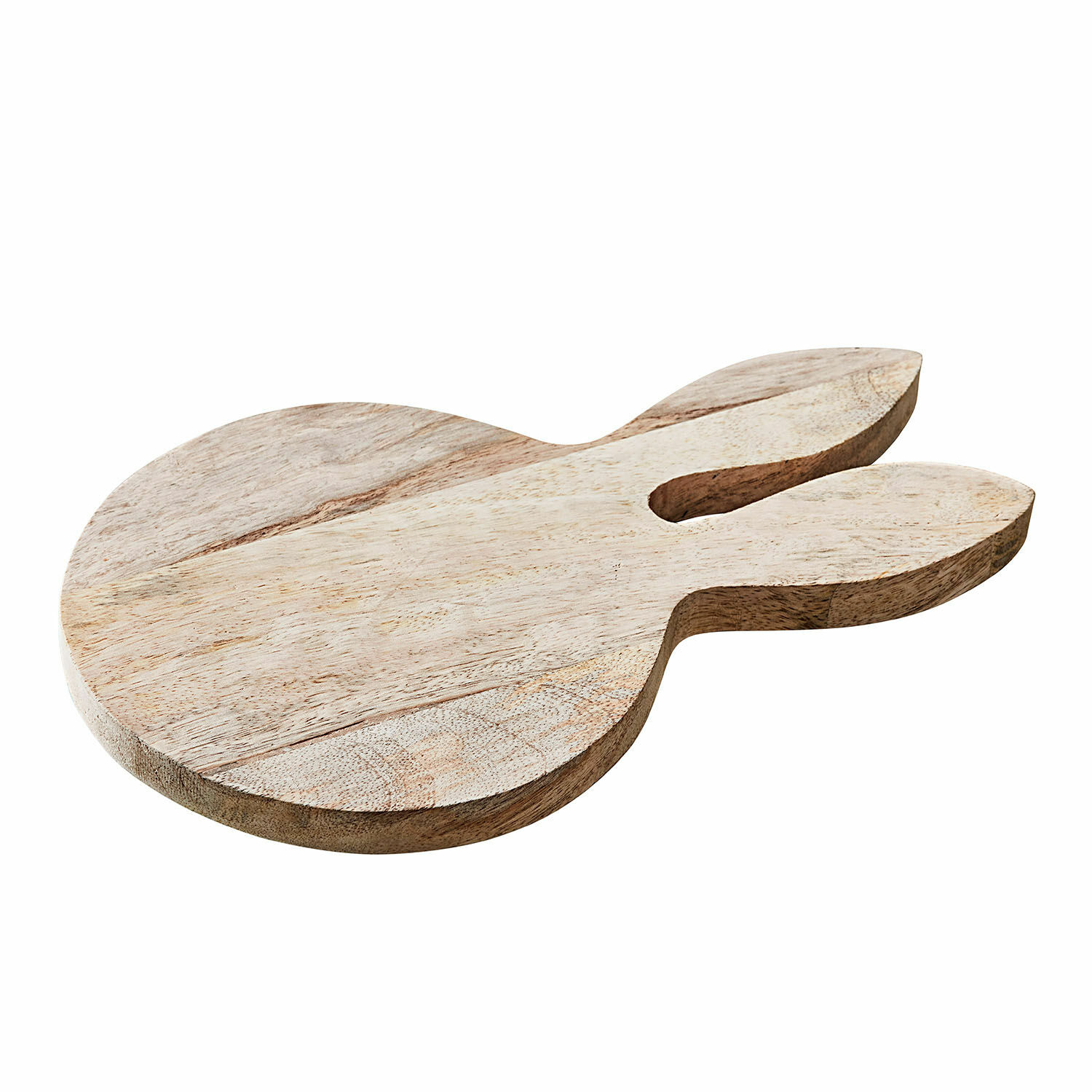 Schneidebrett Nante Schneidebrett aus Mangoholz in Hasenform, naturfarben, Küchenaccessoire und Dekoration